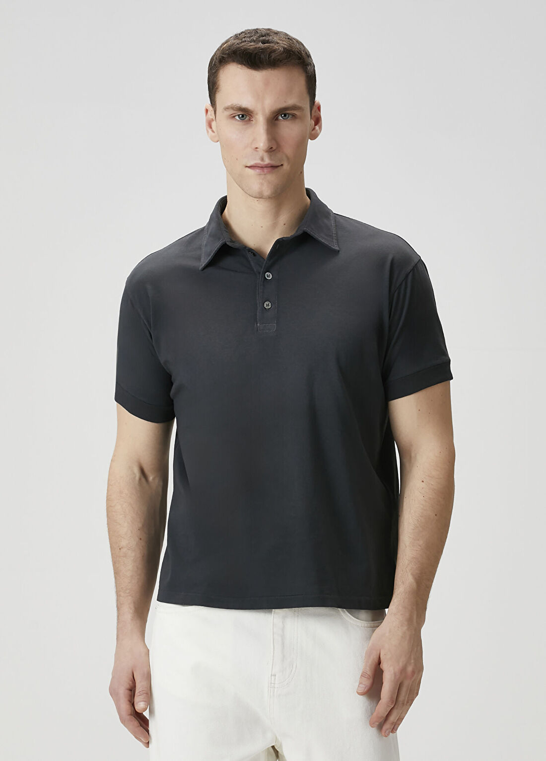 Maison Margiela Siyah Polo Yaka T-shirt