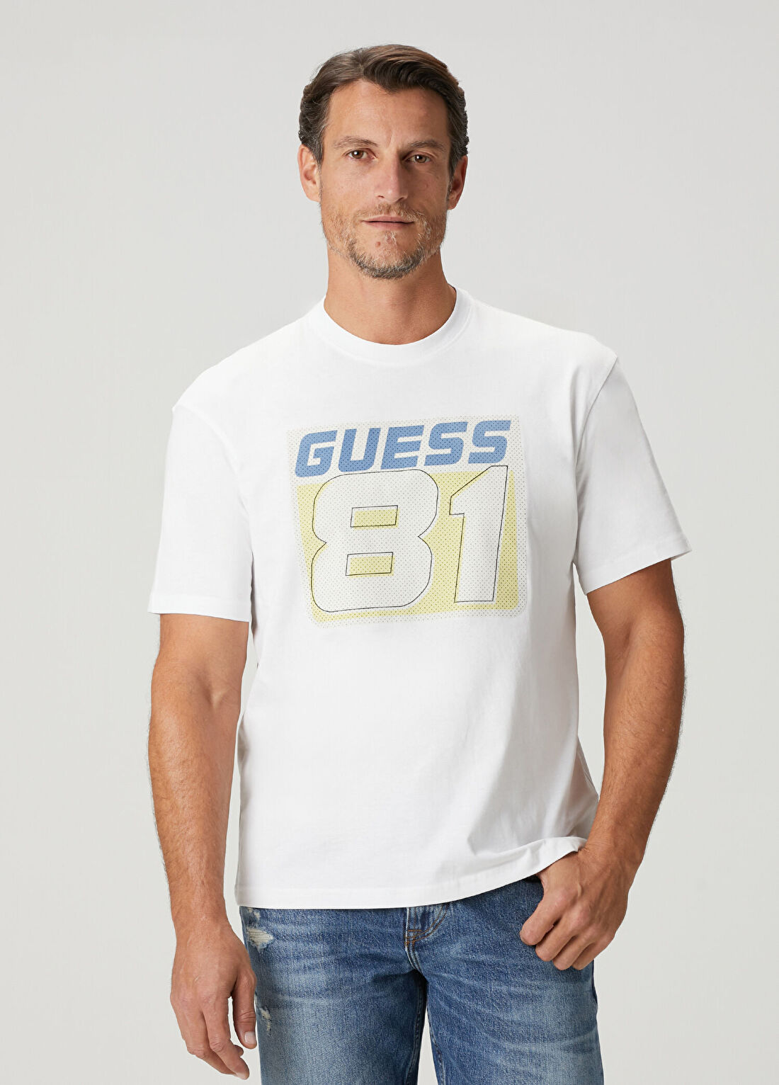 Guess Opa Beyaz Oversized T-shirt