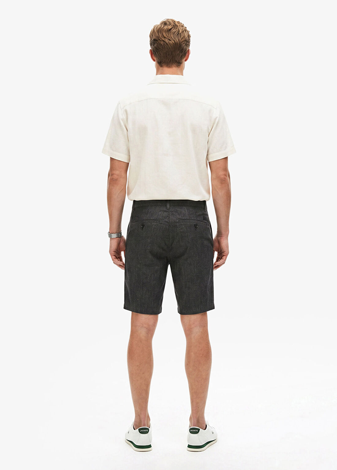 Lacoste Siyah Slim Fit Erkek Bermuda Şort görsel 4