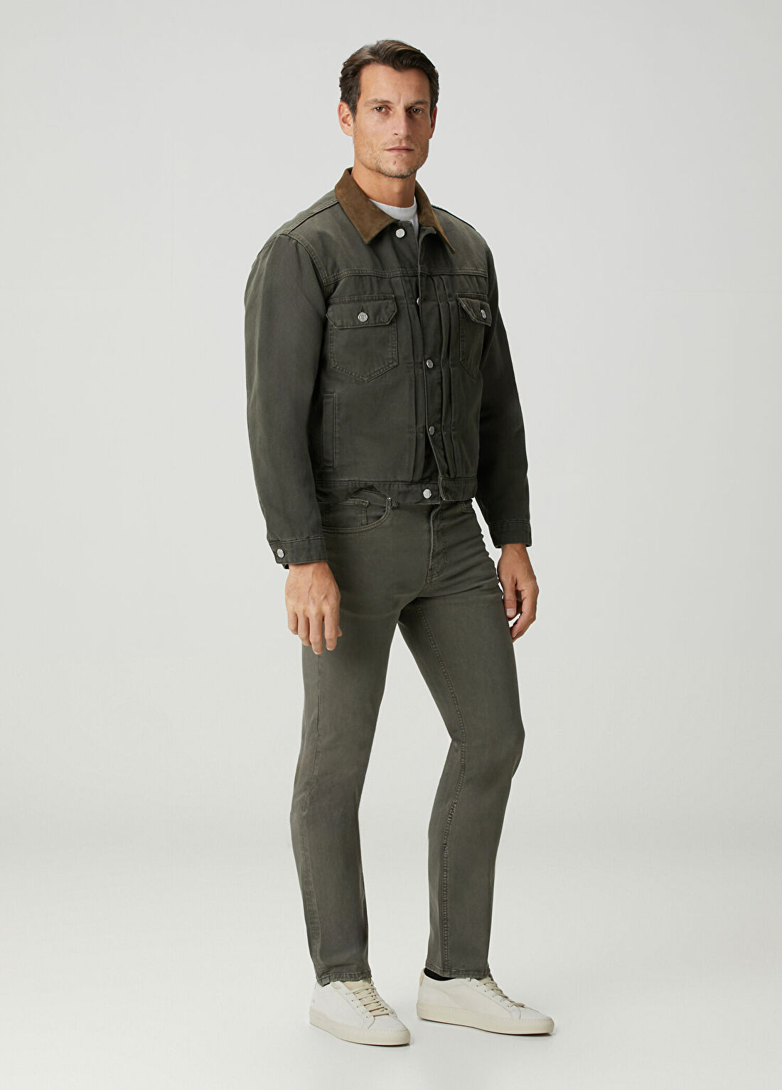 Frame Denim Açık Haki Denim Ceket görsel 2
