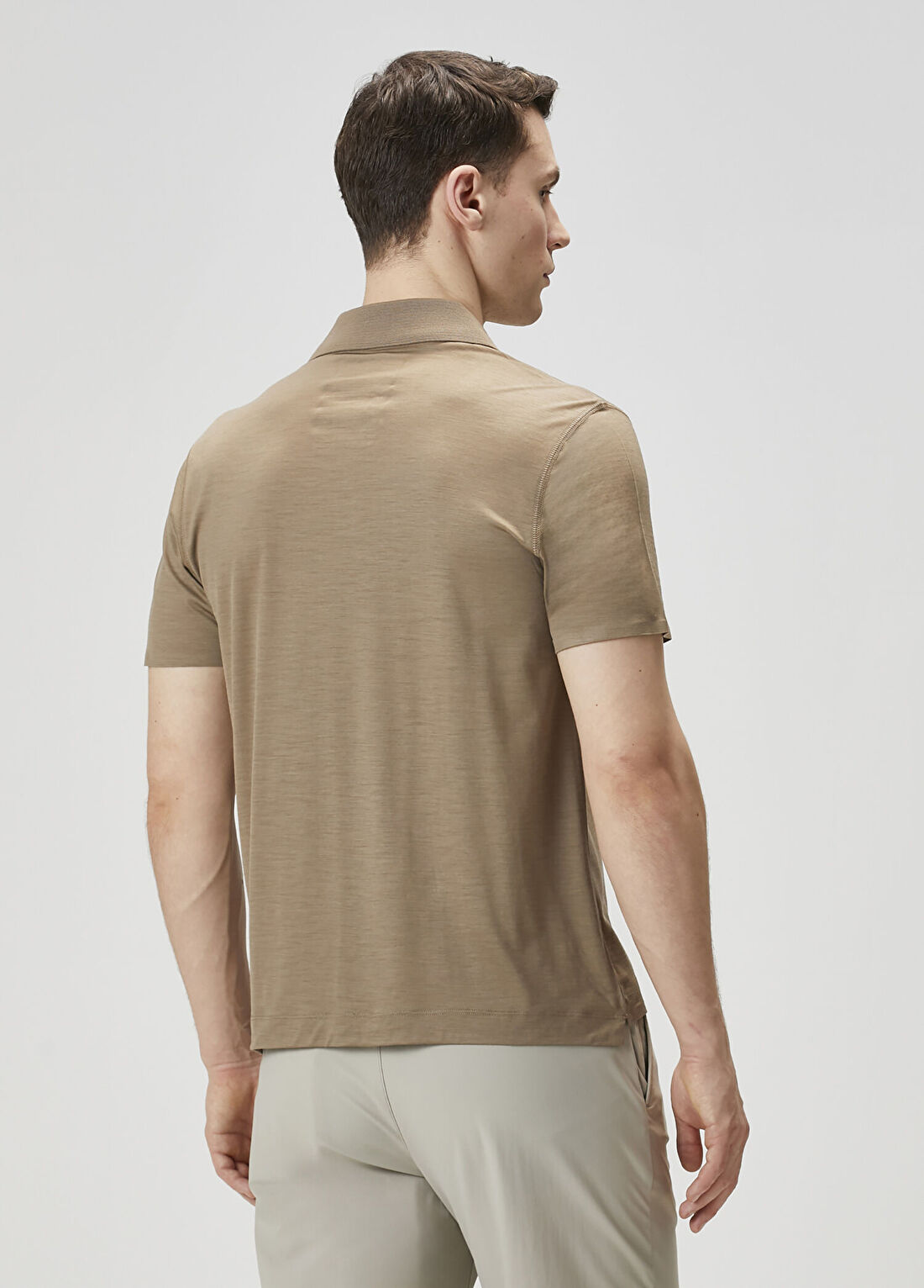 Dunhill Taba Polo Yaka Yün T-shirt görsel 4