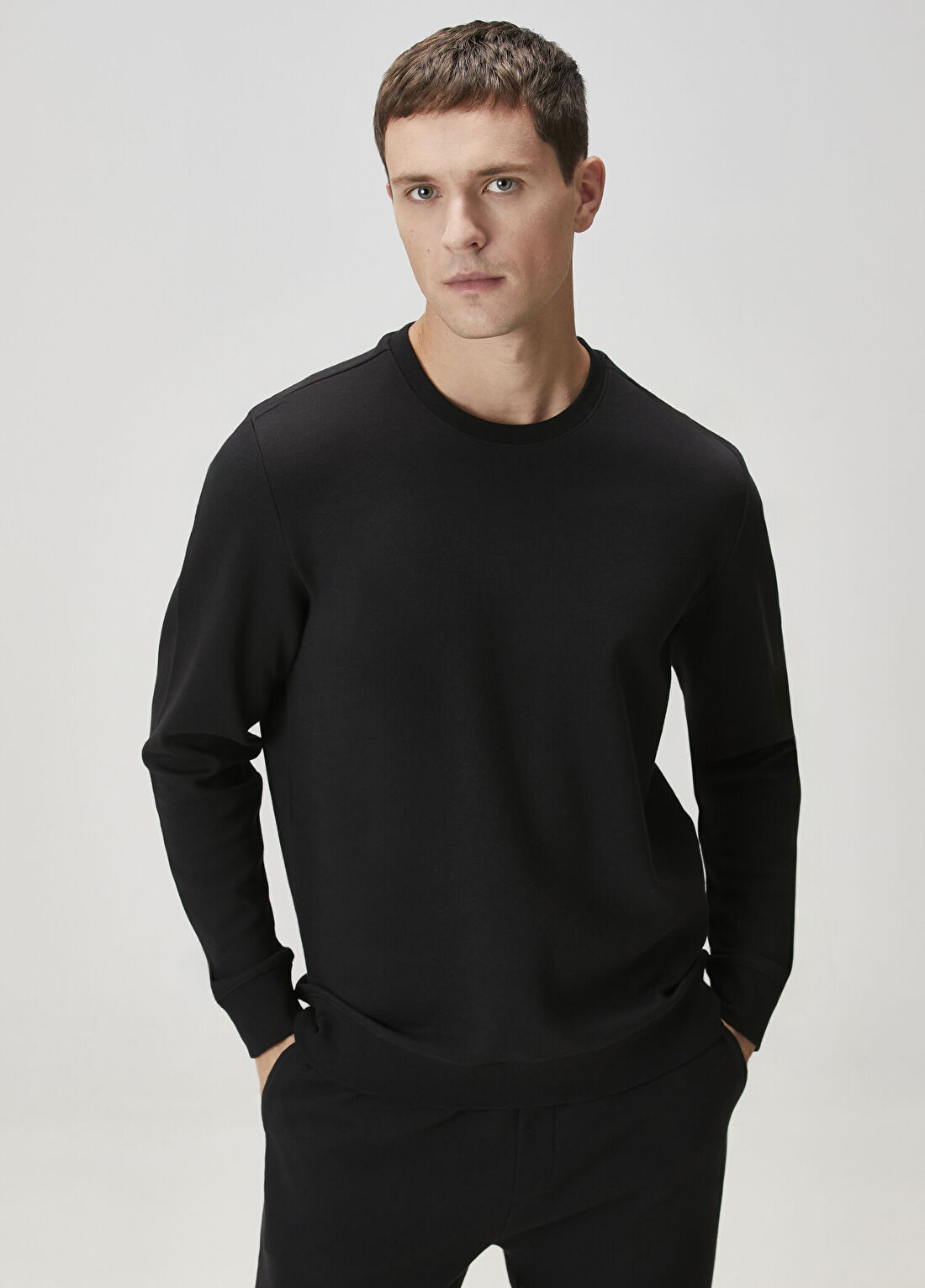 Beymen Collection Siyah Basic Sweatshirt görsel 2