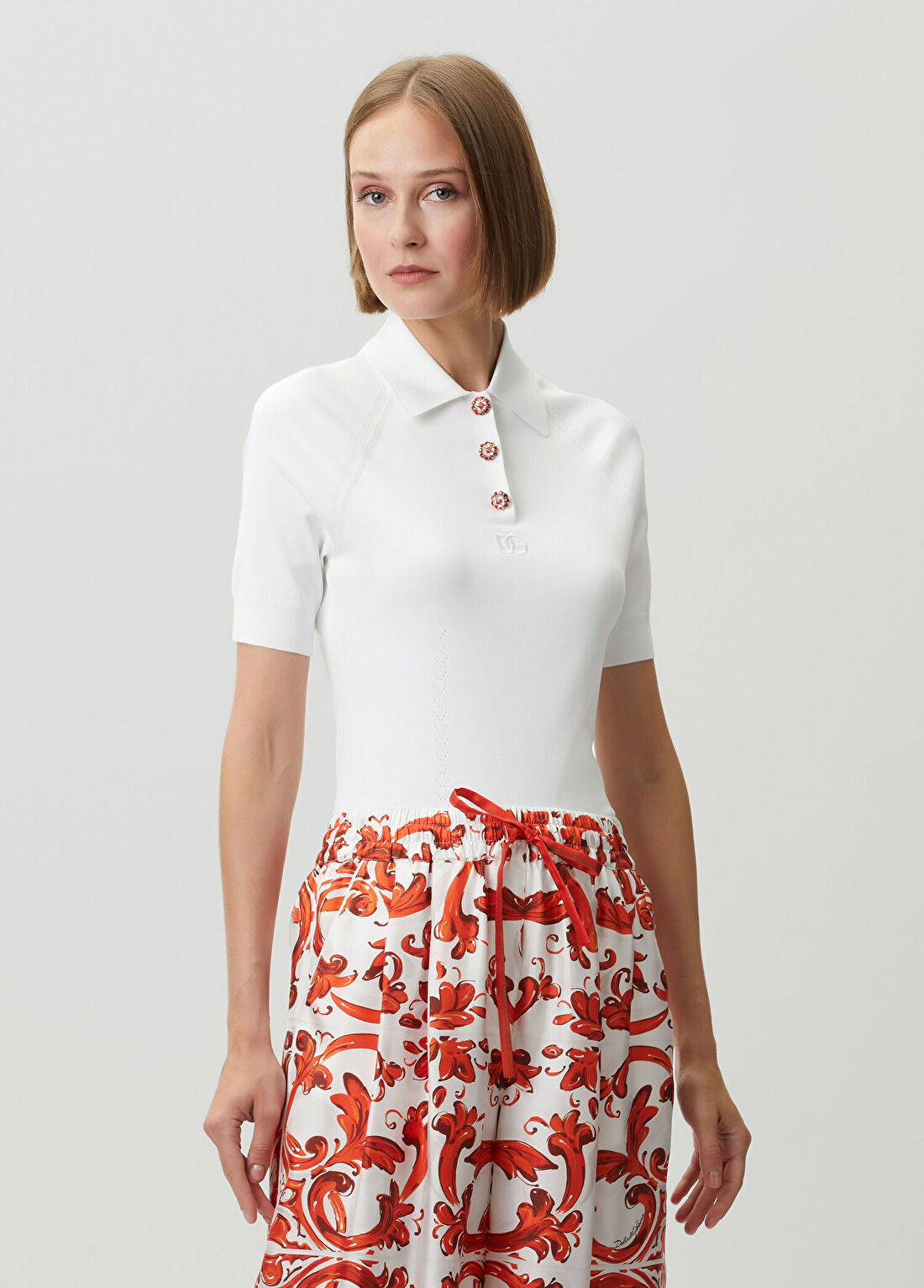 Dolce&Gabbana Beyaz Polo Triko