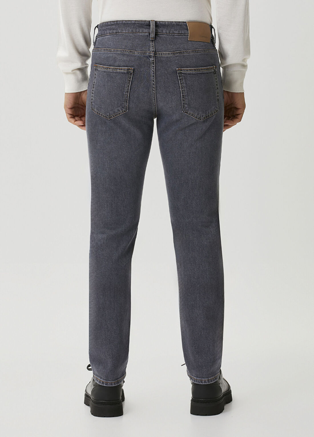 Canali Lacivert Jean Pantolon görsel 3