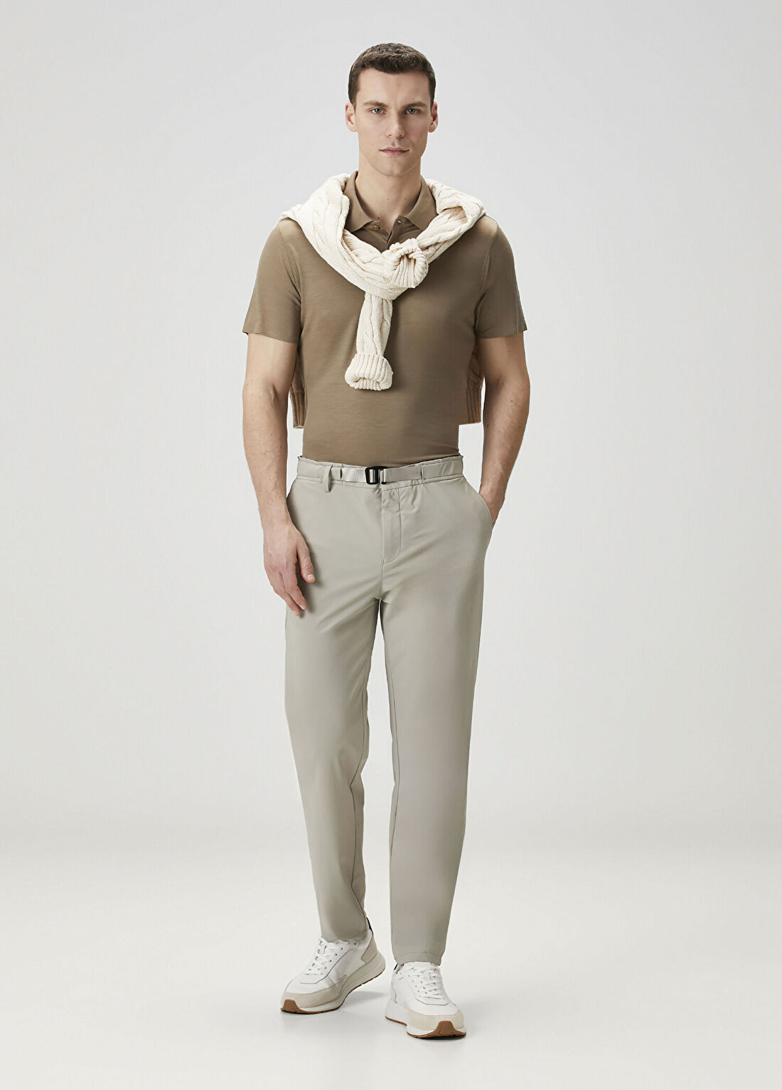 Dunhill Taba Polo Yaka Yün T-shirt