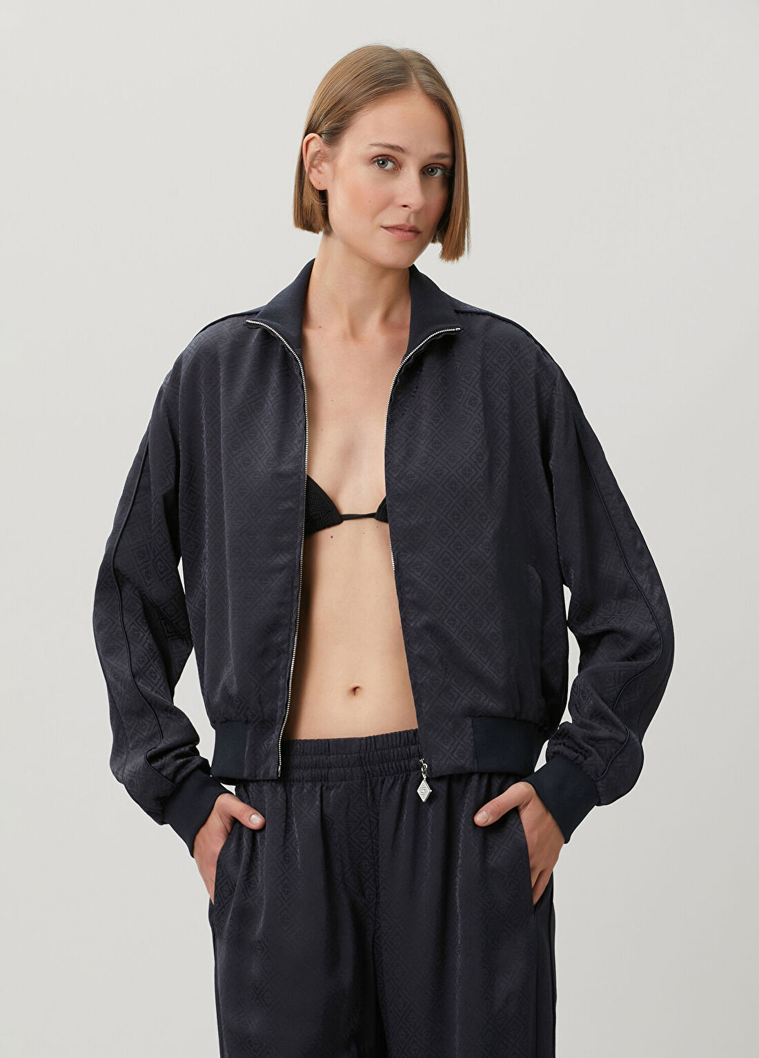 Casablanca Lacivert Monogram Ceket