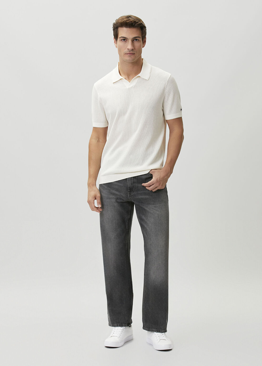 Tommy Hilfiger Johnny Sarı Polo Yaka Triko