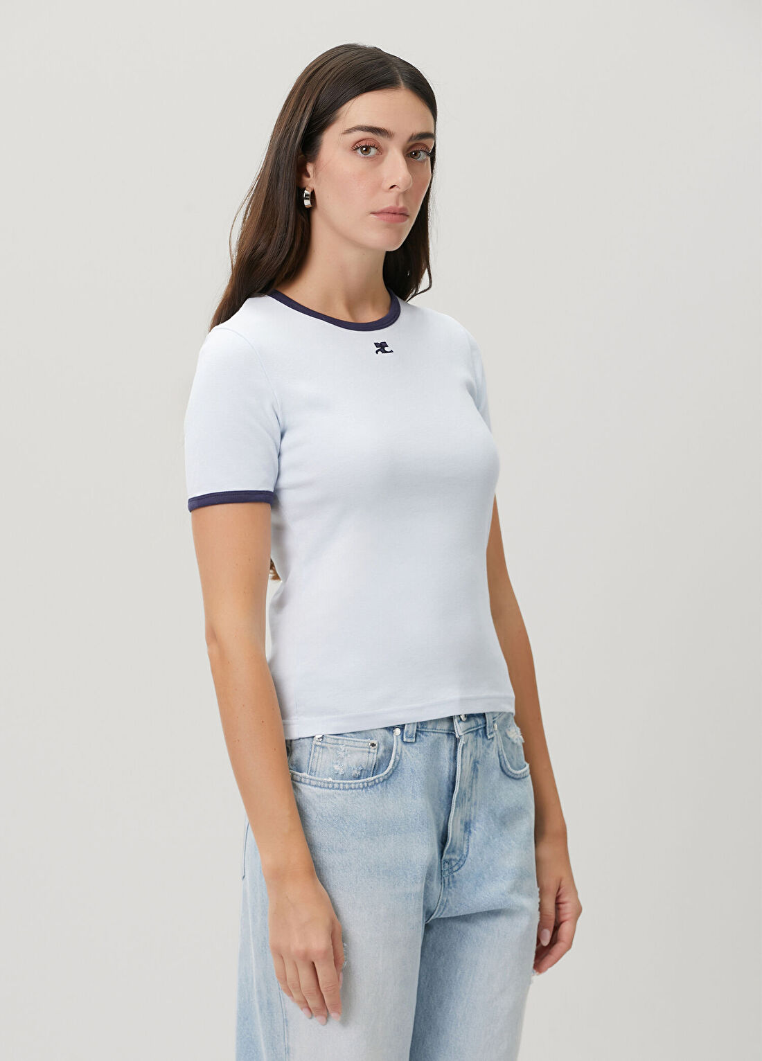 Courreges Açık Mavi T-shirt