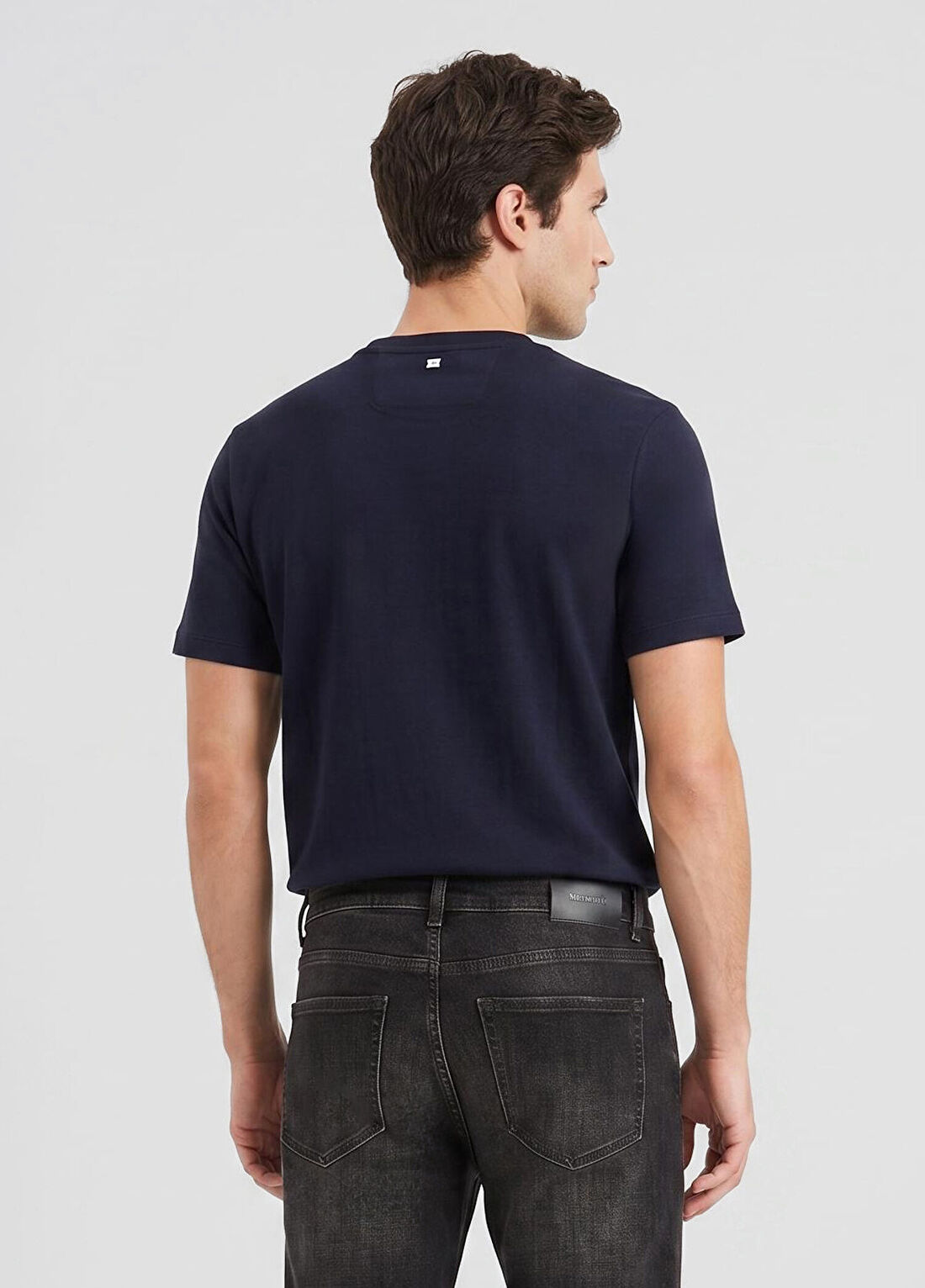 Network Lacivert Jakarlı Bisiklet Yaka T-shirt görsel 4