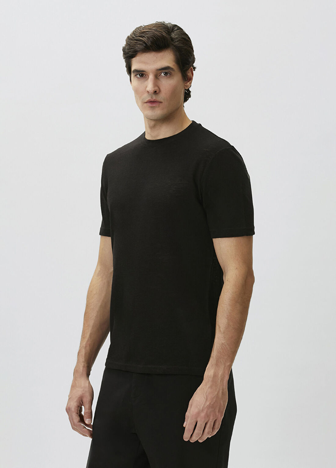 Network Siyah Basic T-shirt görsel 4
