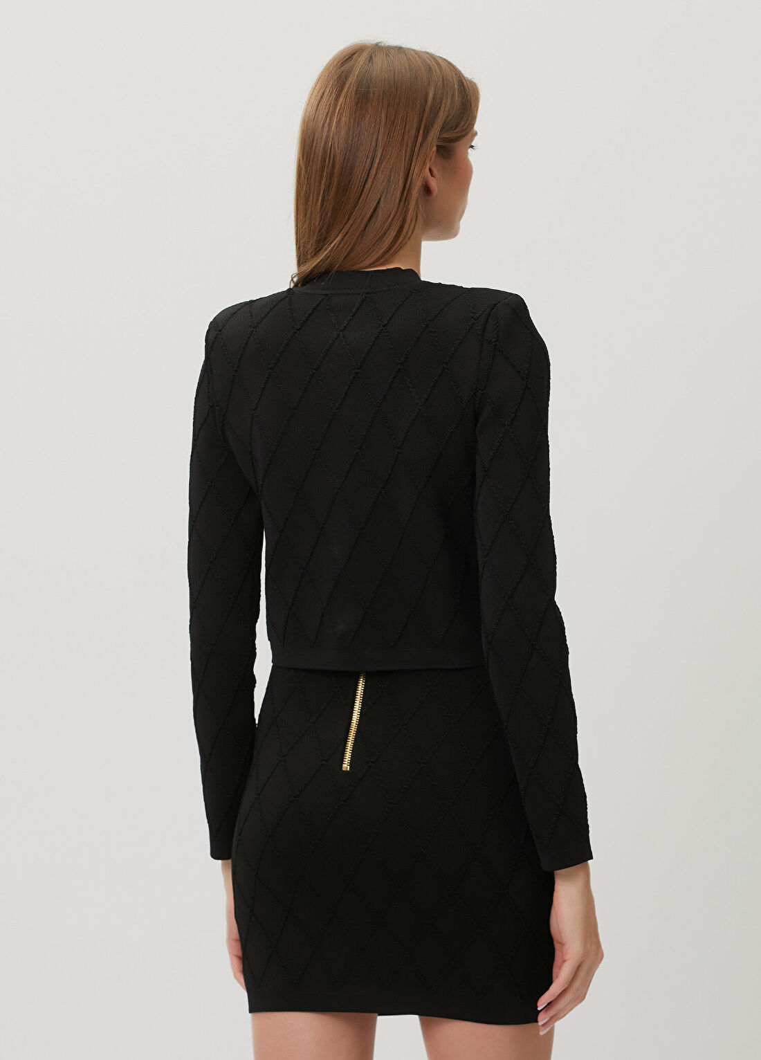 Balmain Siyah Desenli Hırka görsel 4