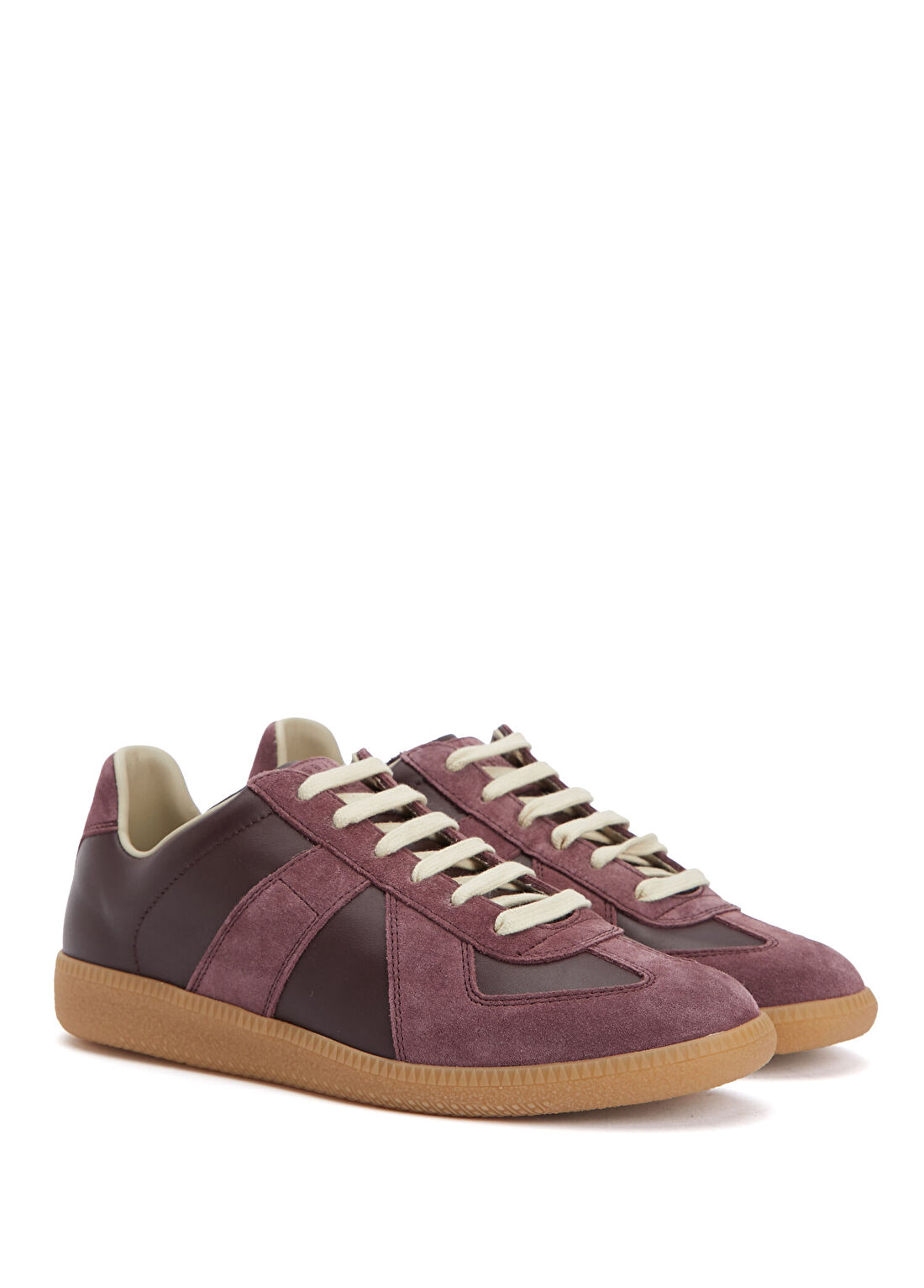 Maison Margiela Replica Bordo Kadın Deri Sneaker görsel 2