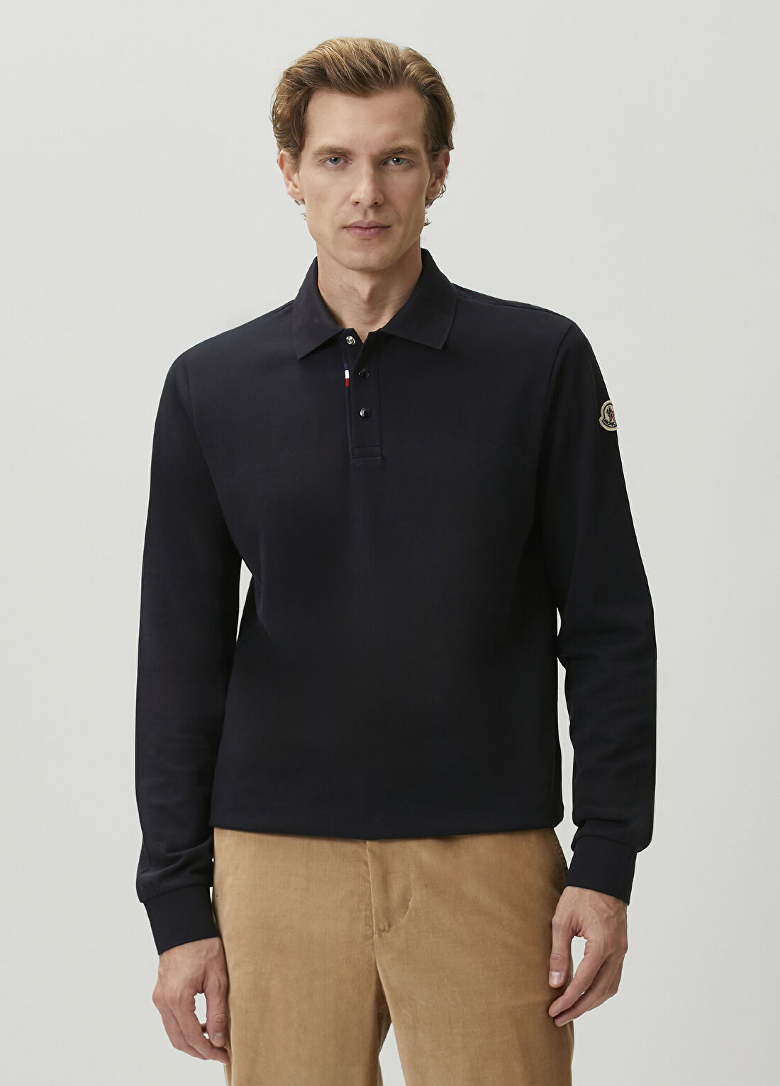 Moncler Siyah Polo Yaka Sweatshirt