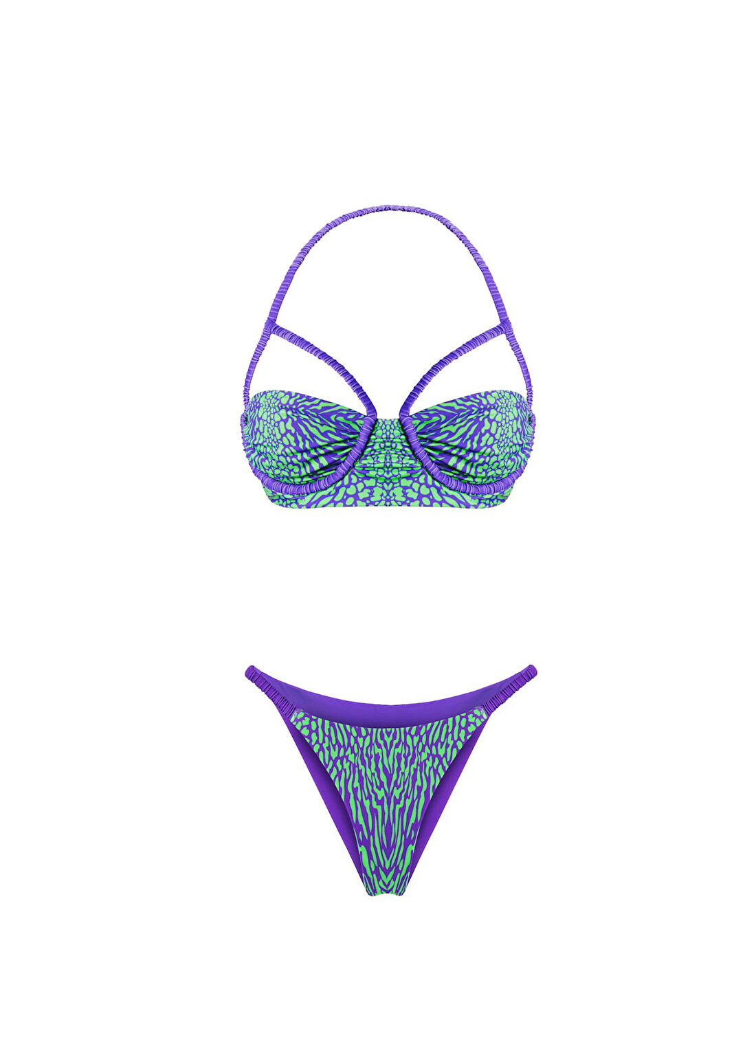 Haracci Amazon Bandeau Desenli Kadın Bikini Takımı