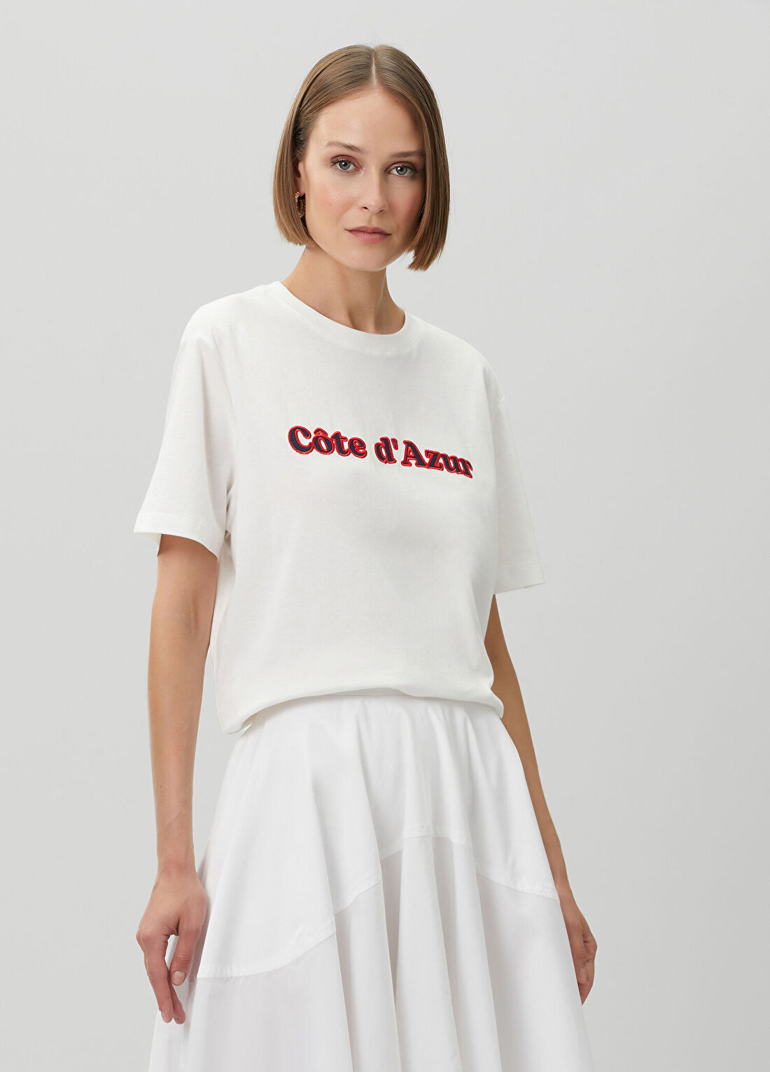 Maje Tiazur Beyaz T-shirt