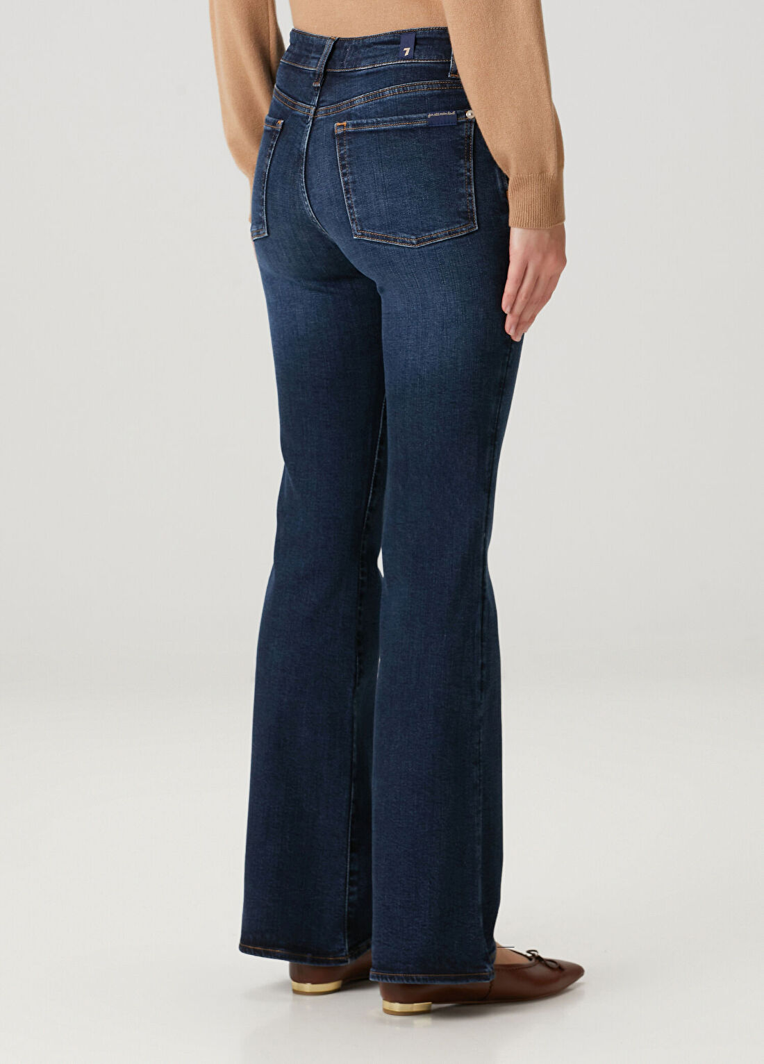 7 For All Mankind The Leggy Bootcut Lacivert Jean Pantolon görsel 4