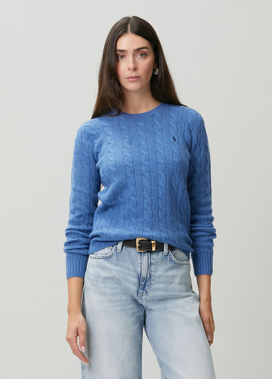 Polo Ralph Lauren Mavi Saç Örgü Yün Triko
