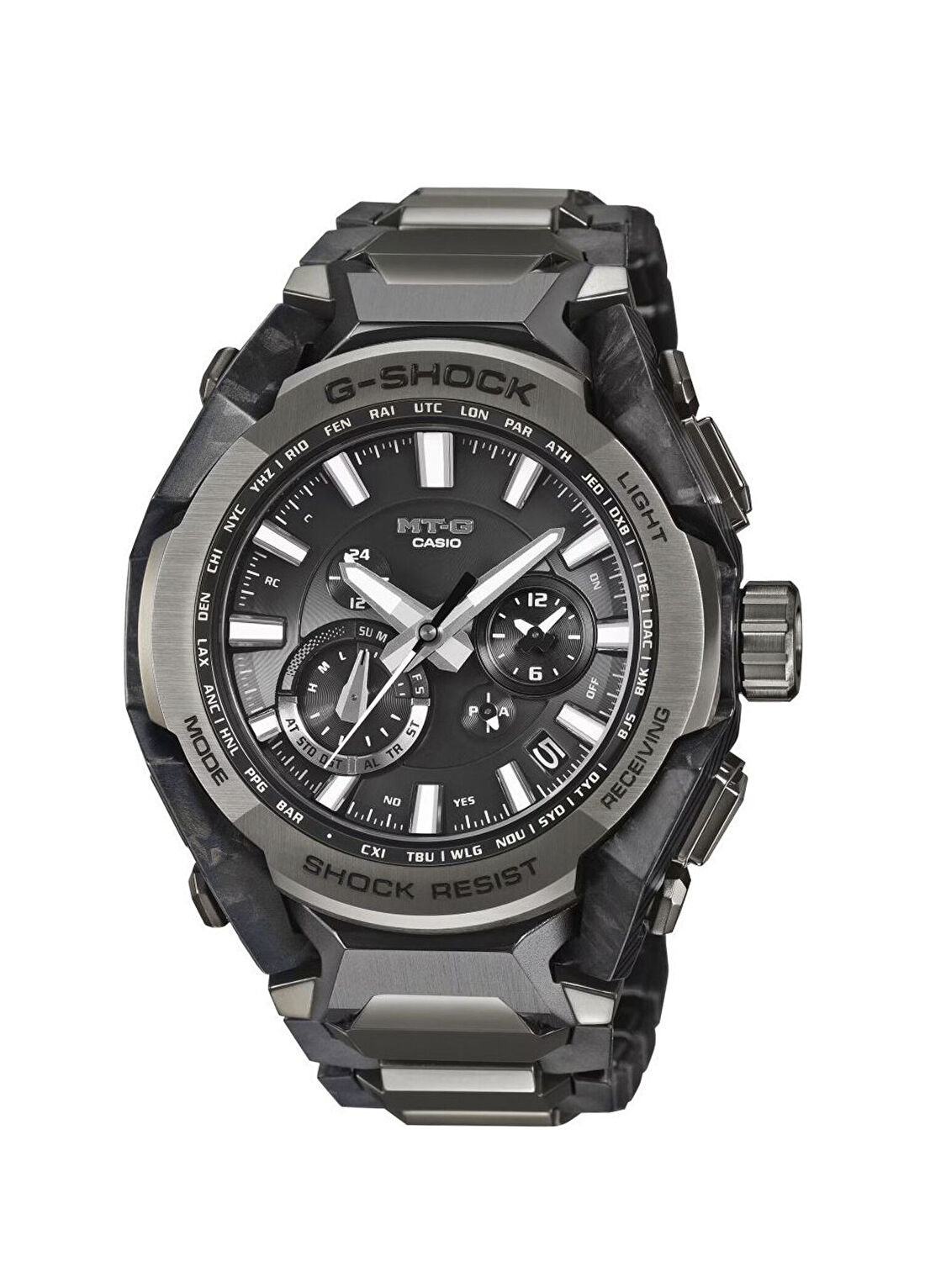 Casio MTG-B4000BD-1ADR Gri Çelik Silikon Erkek Kol Saati