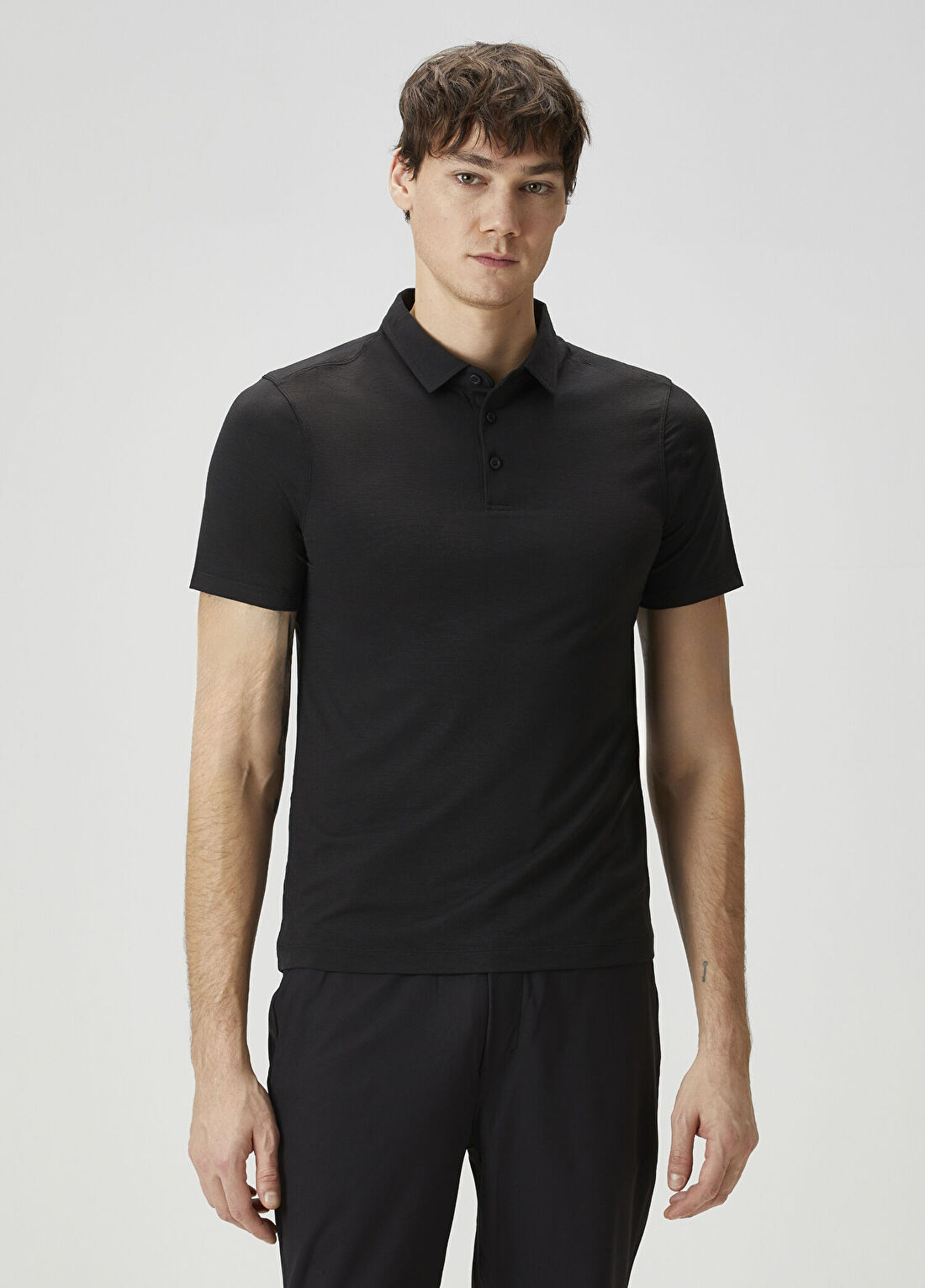 lululemon Evolution Siyah Polo Yaka T-shirt