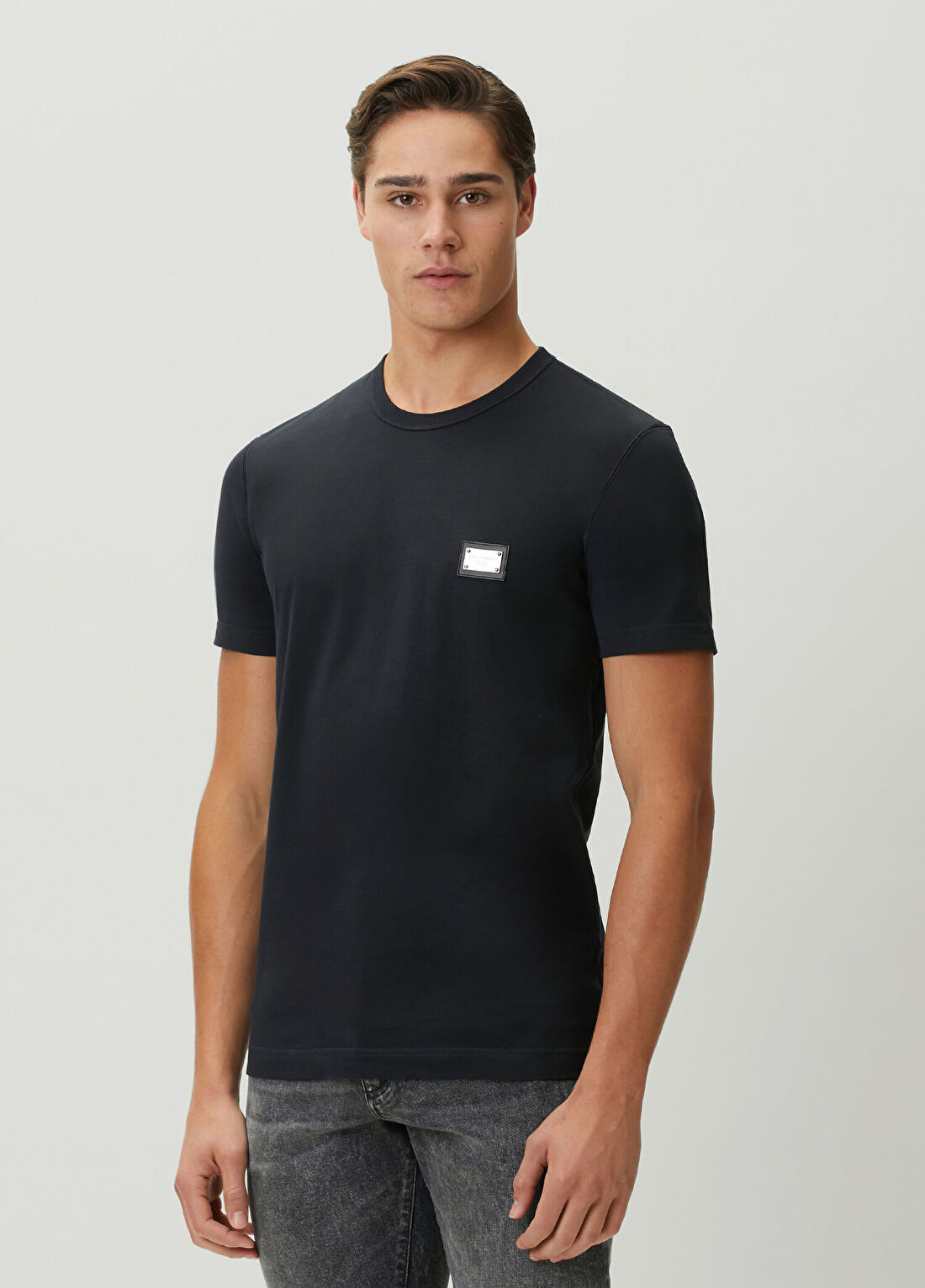 Dolce&Gabbana Lacivert Logo Detaylı T-shirt görsel 3