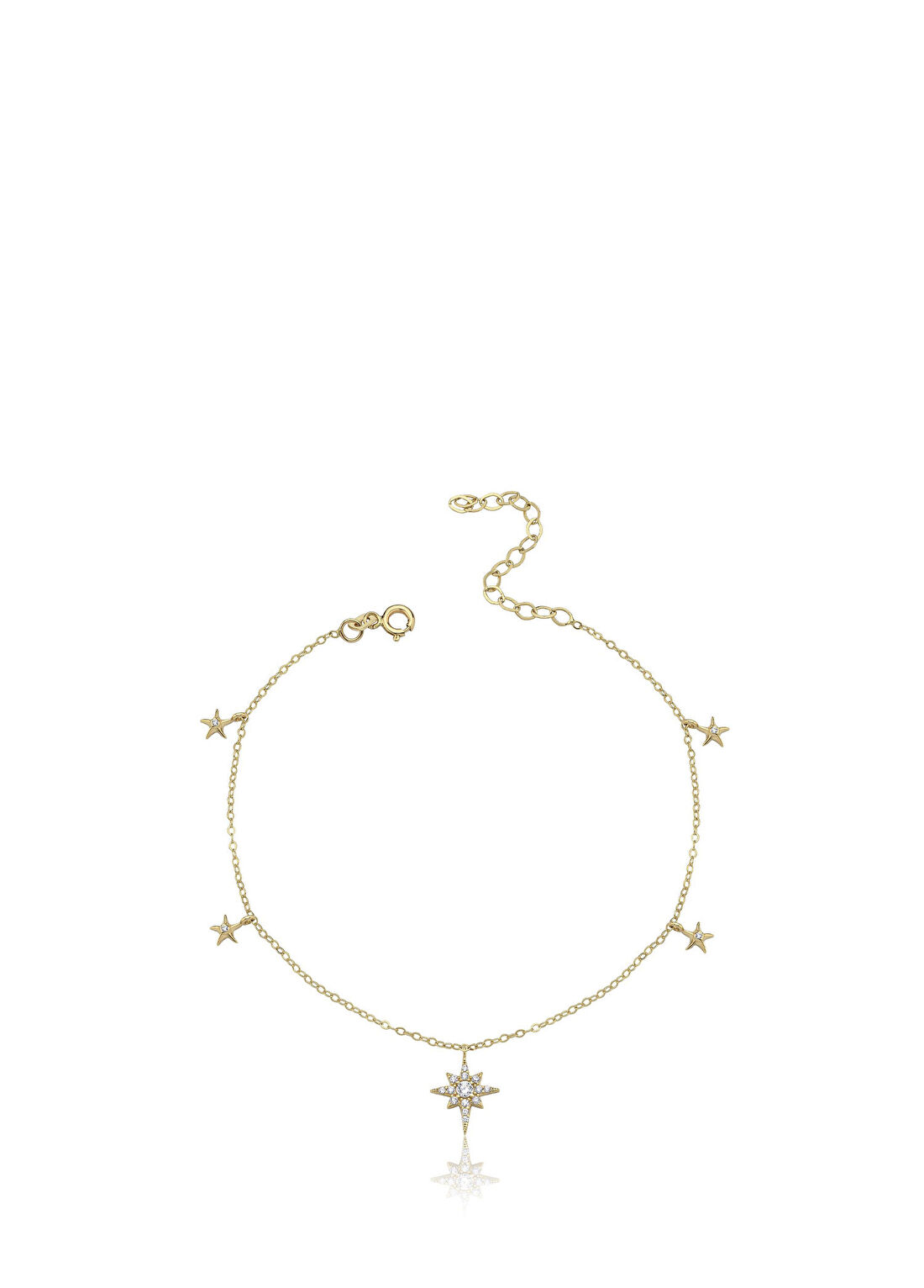 Hamza Yılmaz Jewelry Kuzey Yıldızı Figürlü 14 Ayar Altın Kadın Halhal