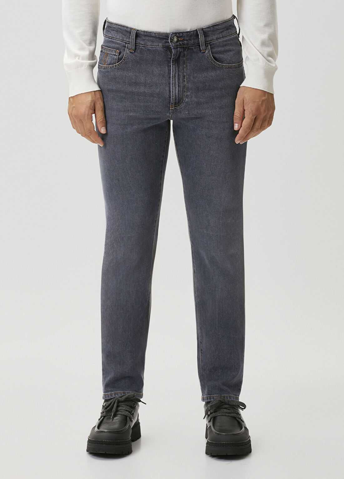 Canali Lacivert Jean Pantolon görsel 2