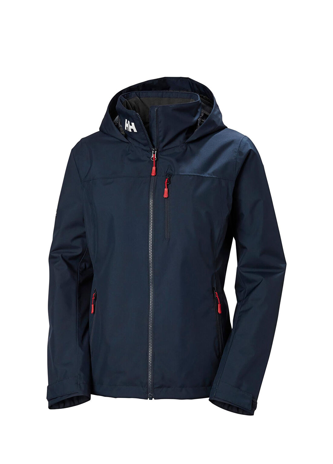 Helly Hansen W Crew Hooded Midl 2.0 Navy Polar Astarlı Kapüşonlu Kadın Spor Ceket