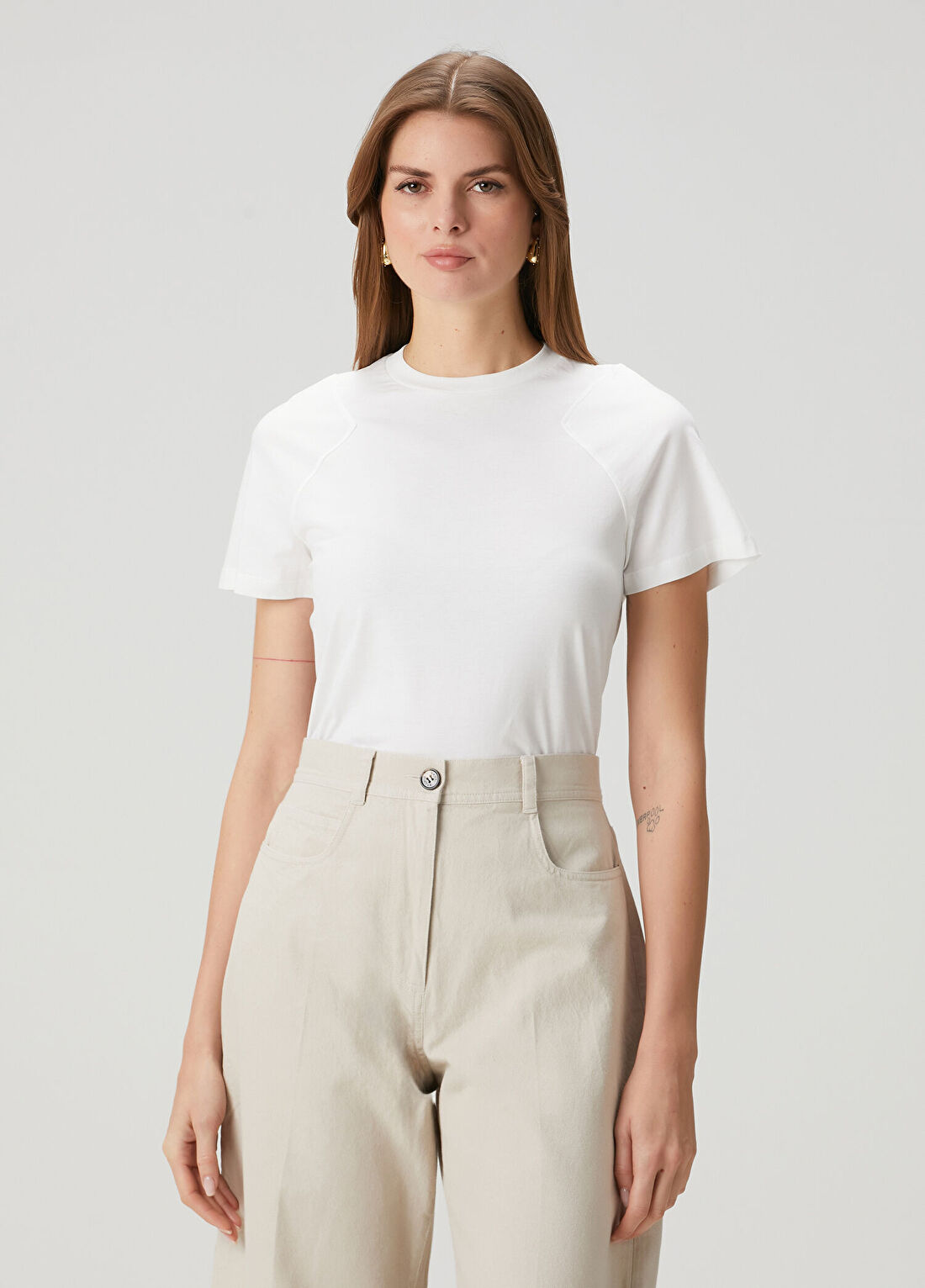 Mkdt Studio Laia Beyaz T-shirt görsel 3