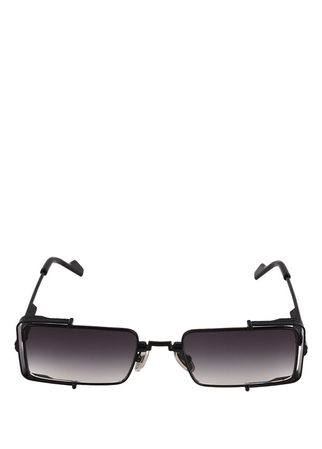 Original Vintage Sunglasses Twenties TW02 Black-001 55 Siyah Metal Unisex Güneş Gözlüğü görsel 2