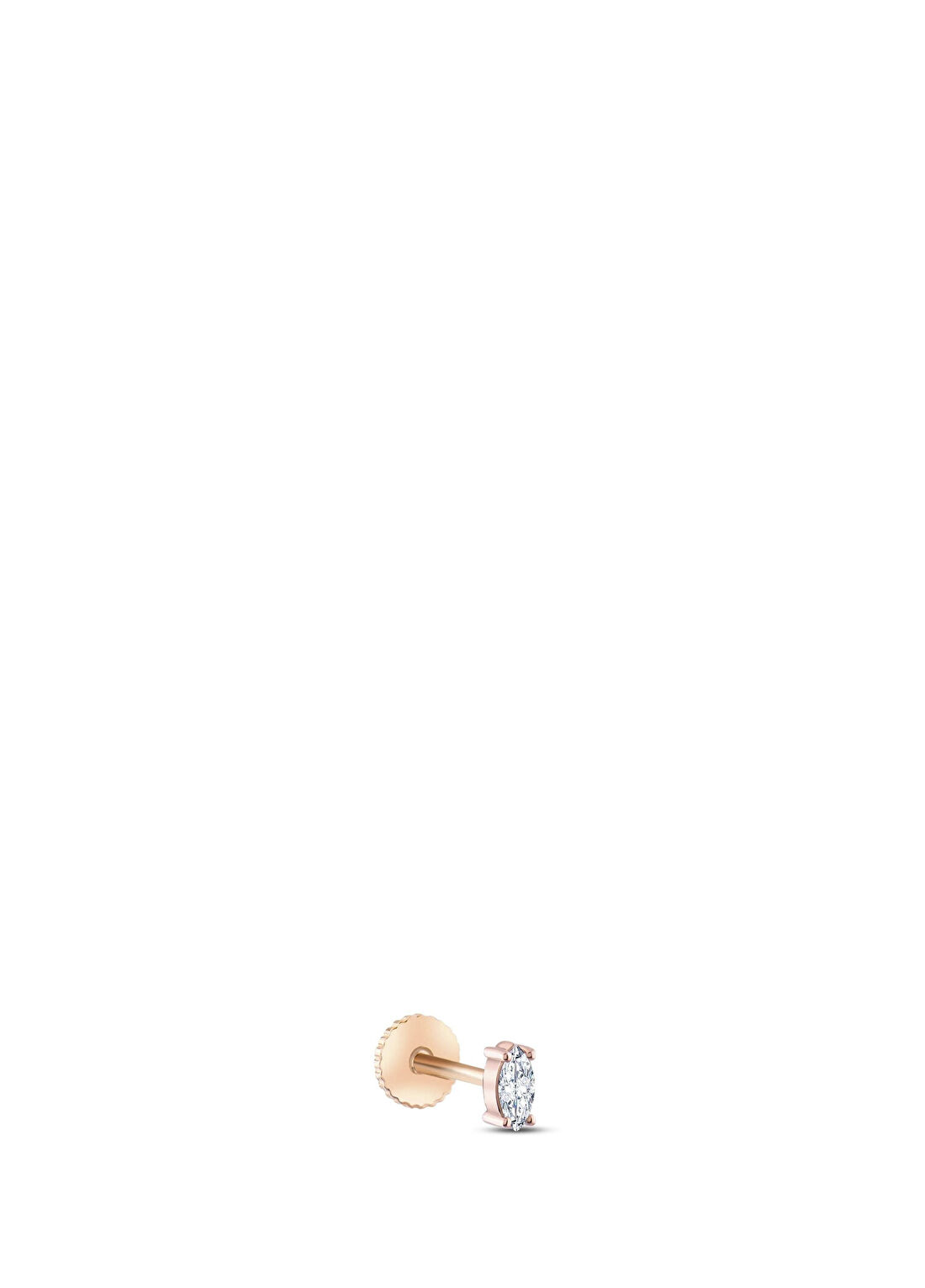 Safir Mücevher Sole 14 Ayar Rose Gold Kadın Pırlantalı Piercing