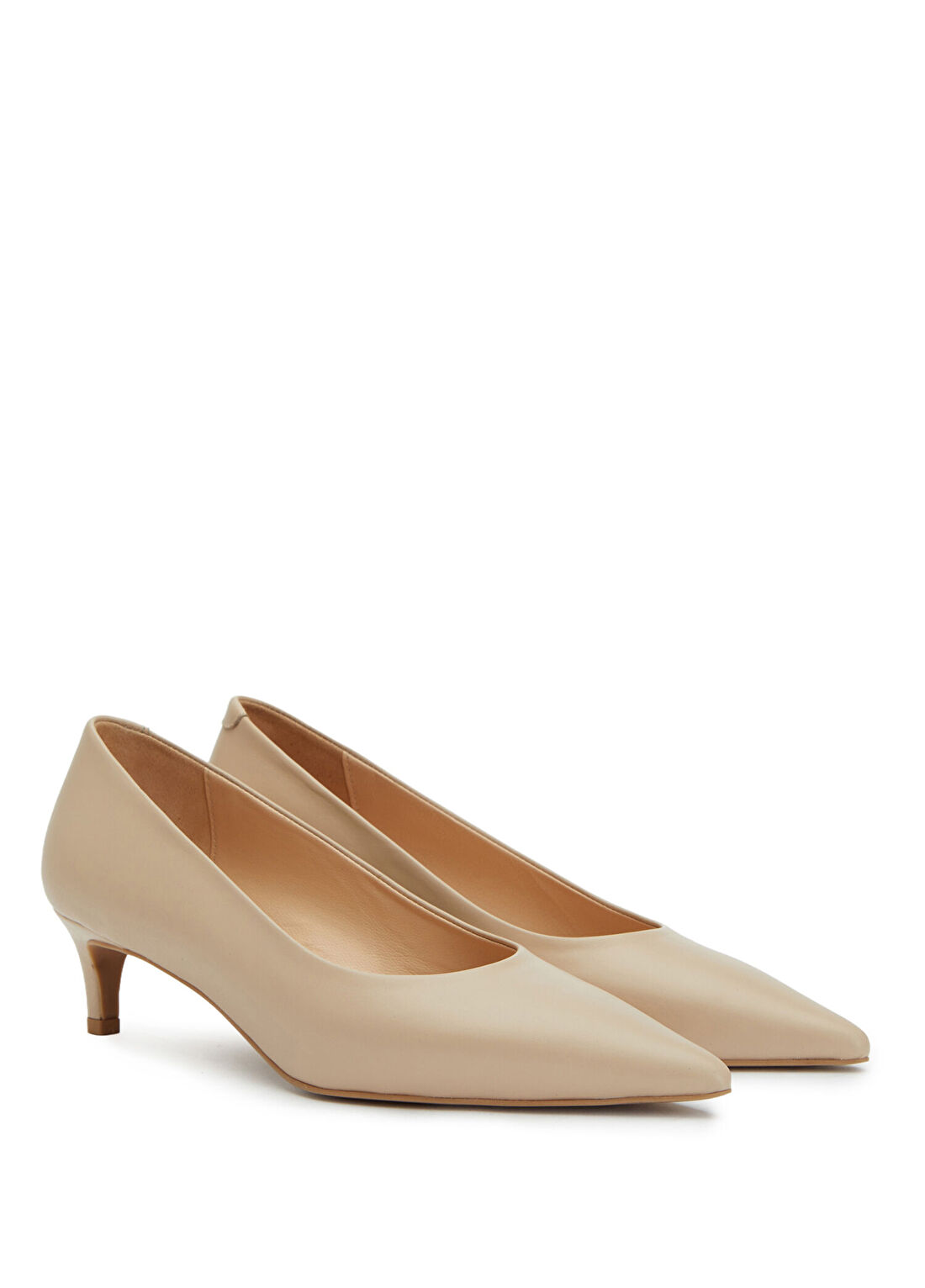Divarese Bej Deri Stiletto görsel 2