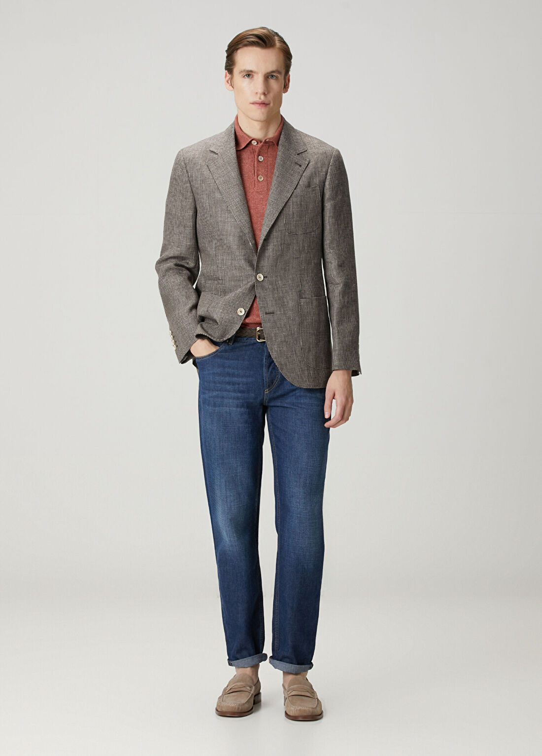 Brunello Cucinelli Lacivert Jean Pantolon