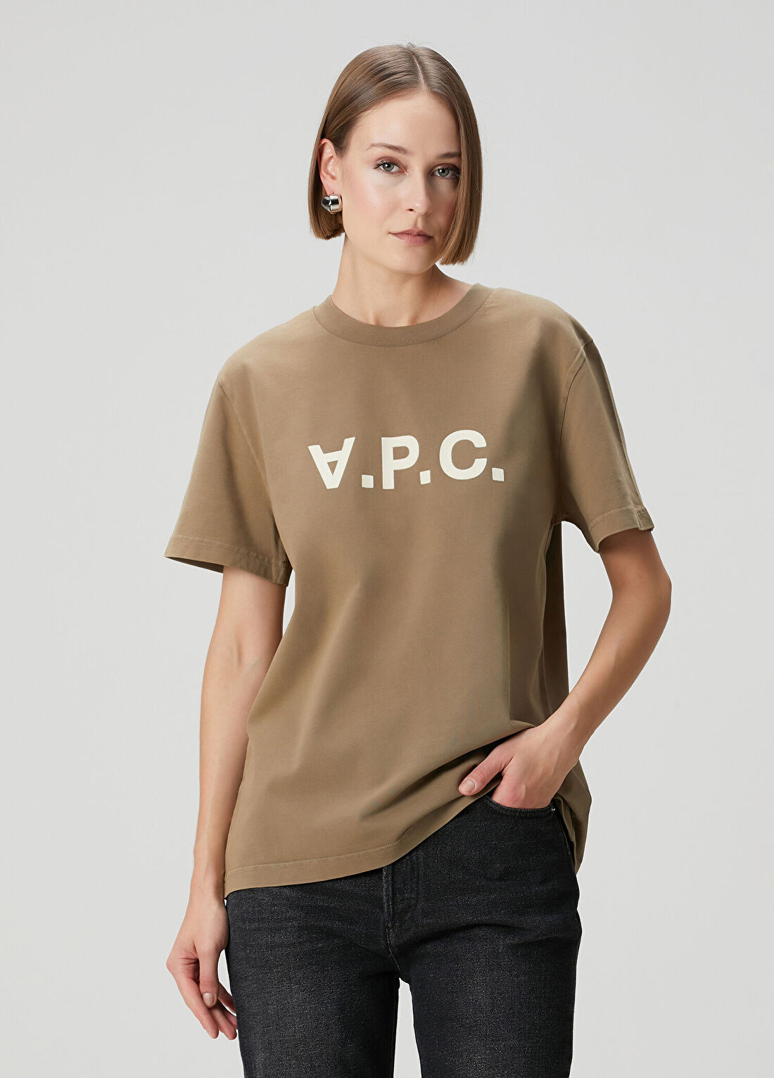 A.P.C. Haki Logolu T-shirt