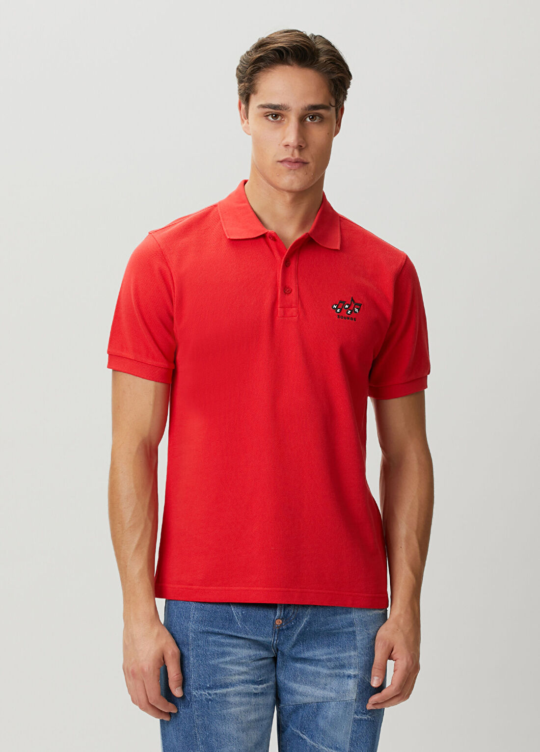 Kenzo Slim Fit Sounds Kırmızı Polo Yaka T-shirt