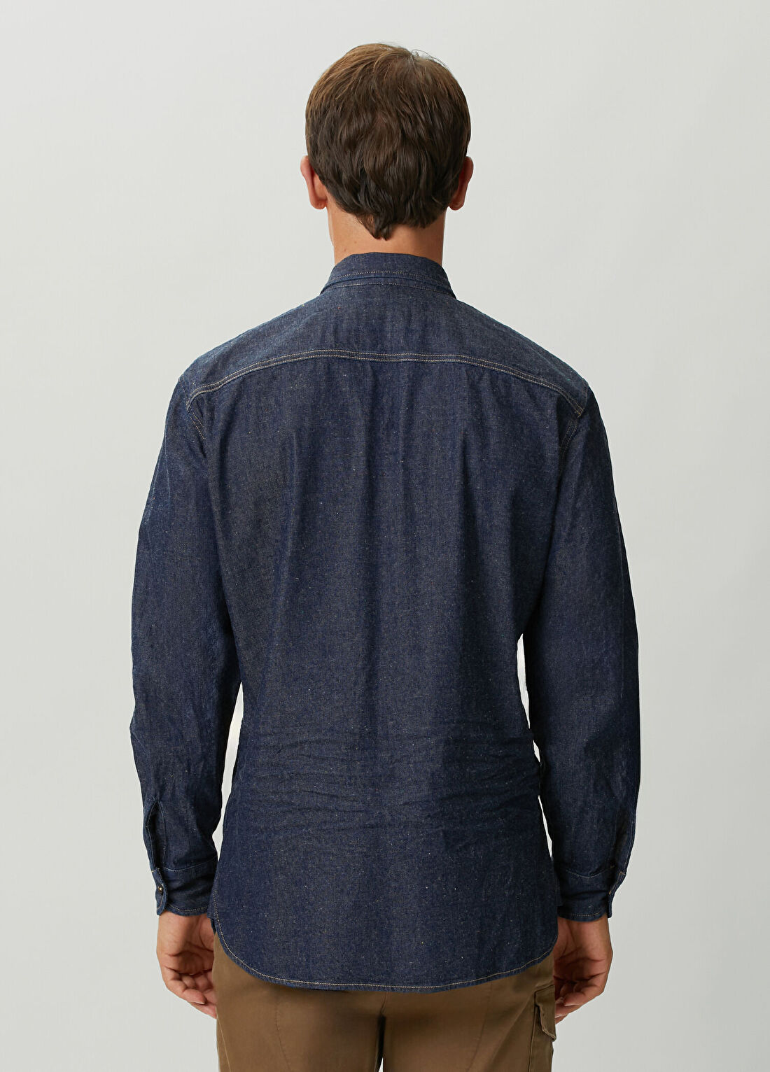 Dsquared2 Western Lacivert Denim Gömlek görsel 4