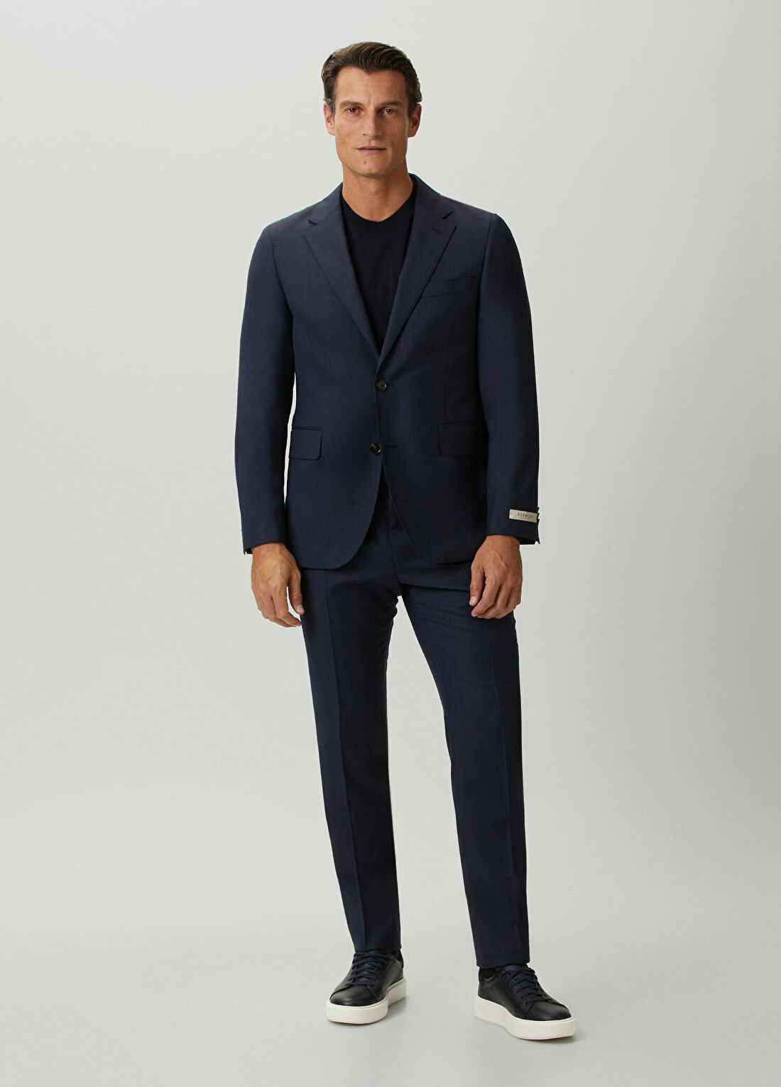 Beymen Collection Drop 7 Lacivert Çizgi Desenli Yün Takım Elbise