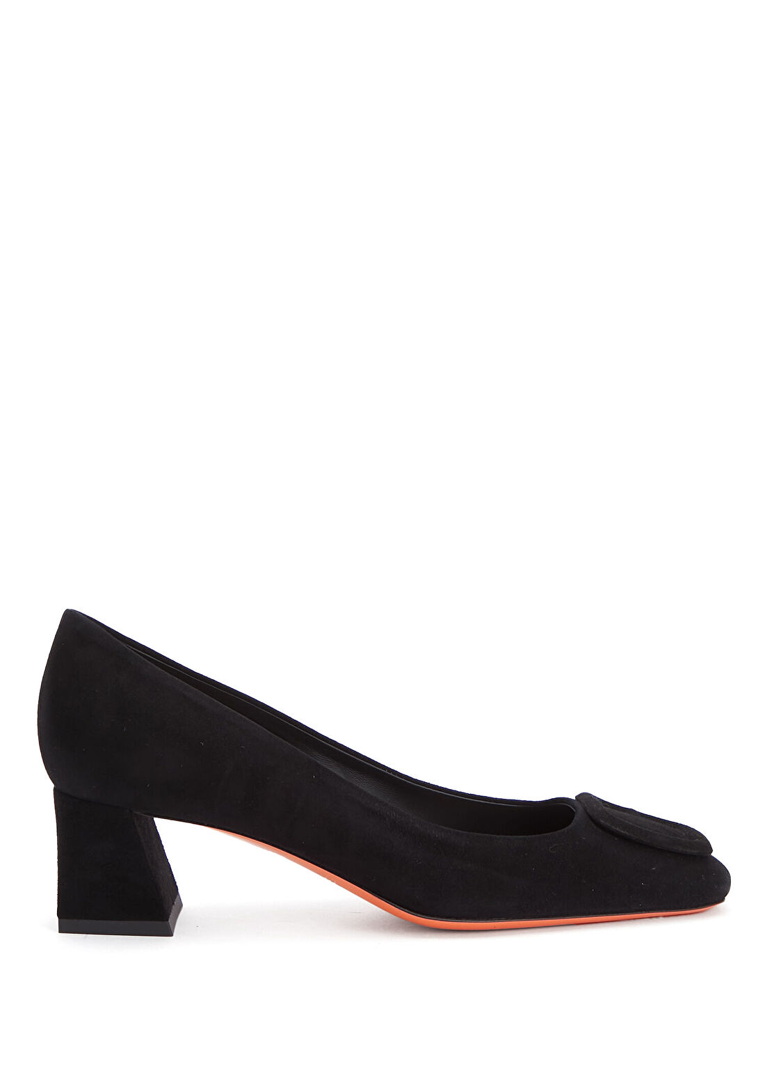 Santoni Siyah Süet Topuklu Ayakkabı