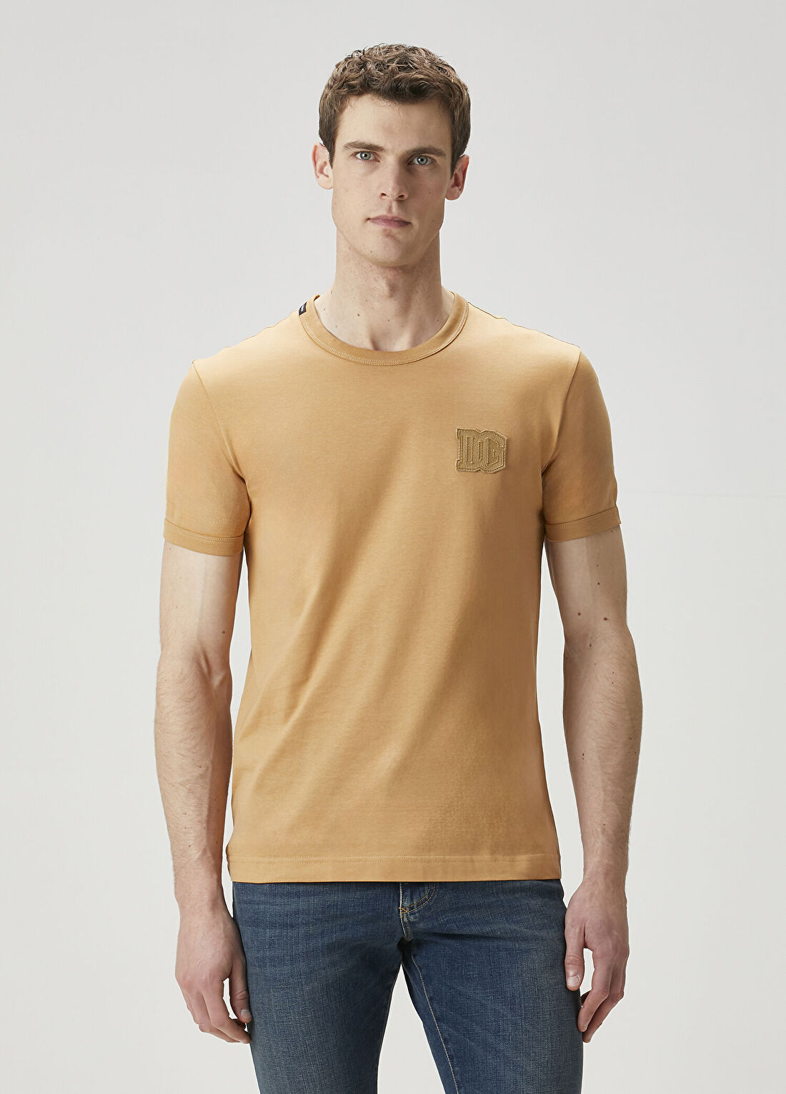 Dolce&Gabbana Sarı Logo Detaylı T-shirt