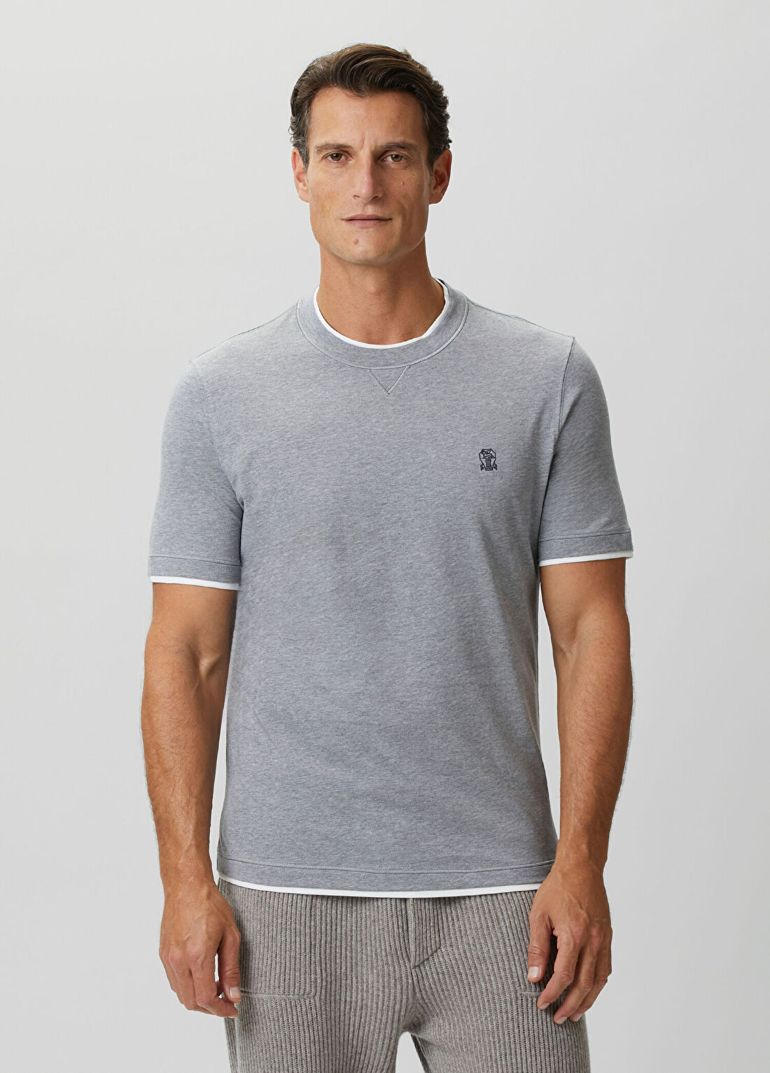 Brunello Cucinelli Koyu Gri T-shirt