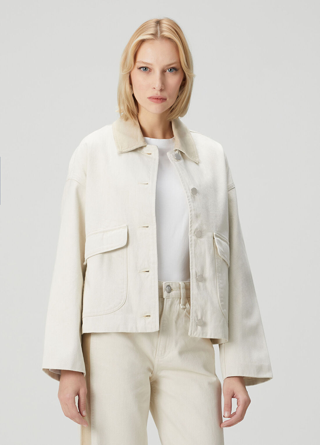 Rag&Bone Natalia Ekru Denim Ceket