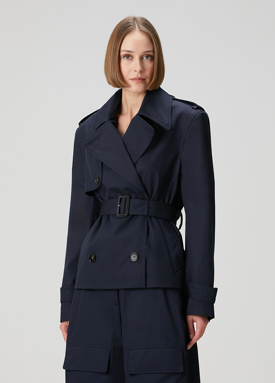 Stella McCartney Lacivert Pardösü görsel 3