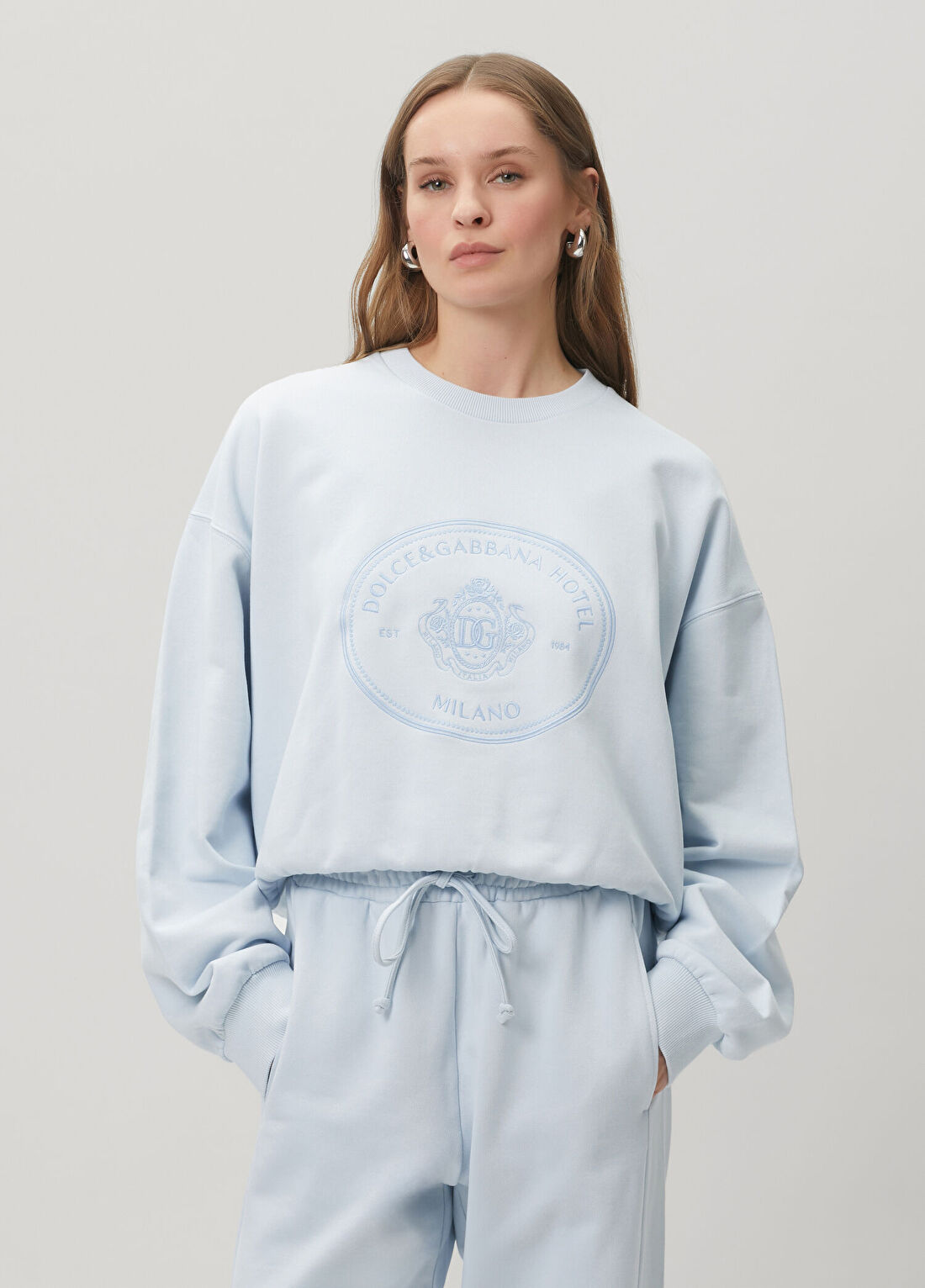 Dolce&Gabbana Mavi Logolu Sweatshirt