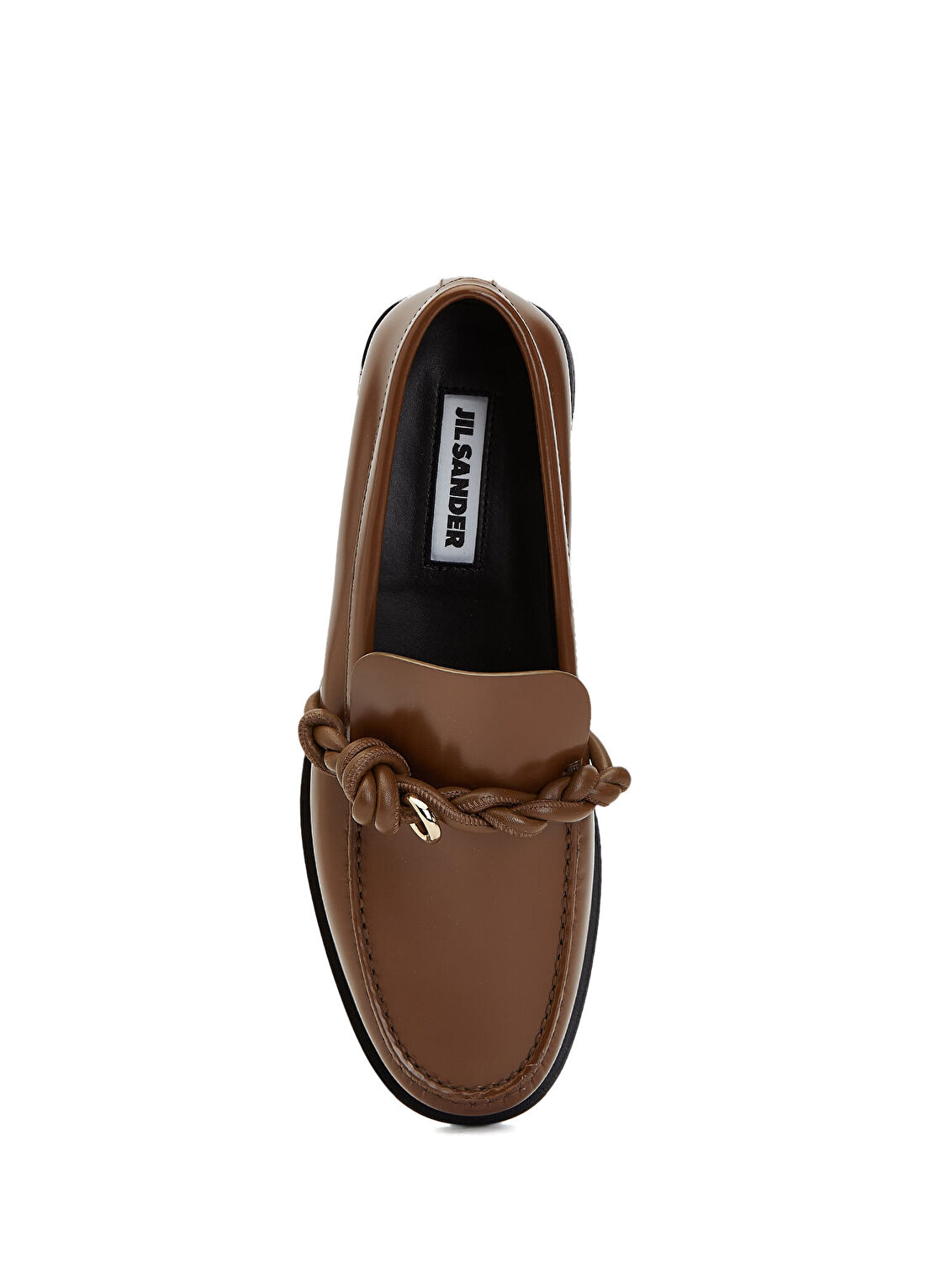 Jil Sander Kahverengi Kadın Deri Loafer görsel 4