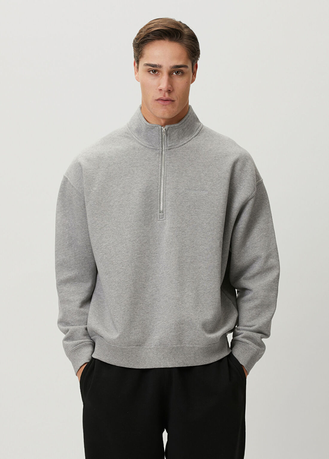 Canada Goose Rove Gri Yakası Fermuarlı Sweatshirt