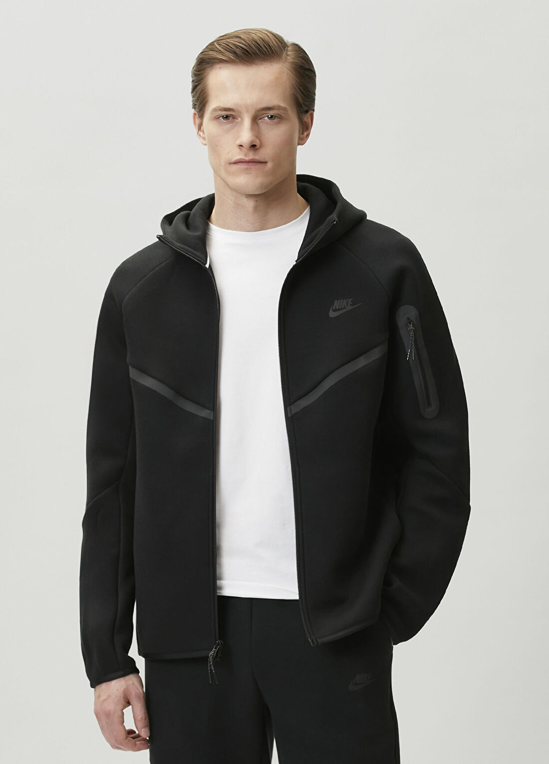 Nike Tech Fleece Windrunner Siyah Gri Sweatshirt
