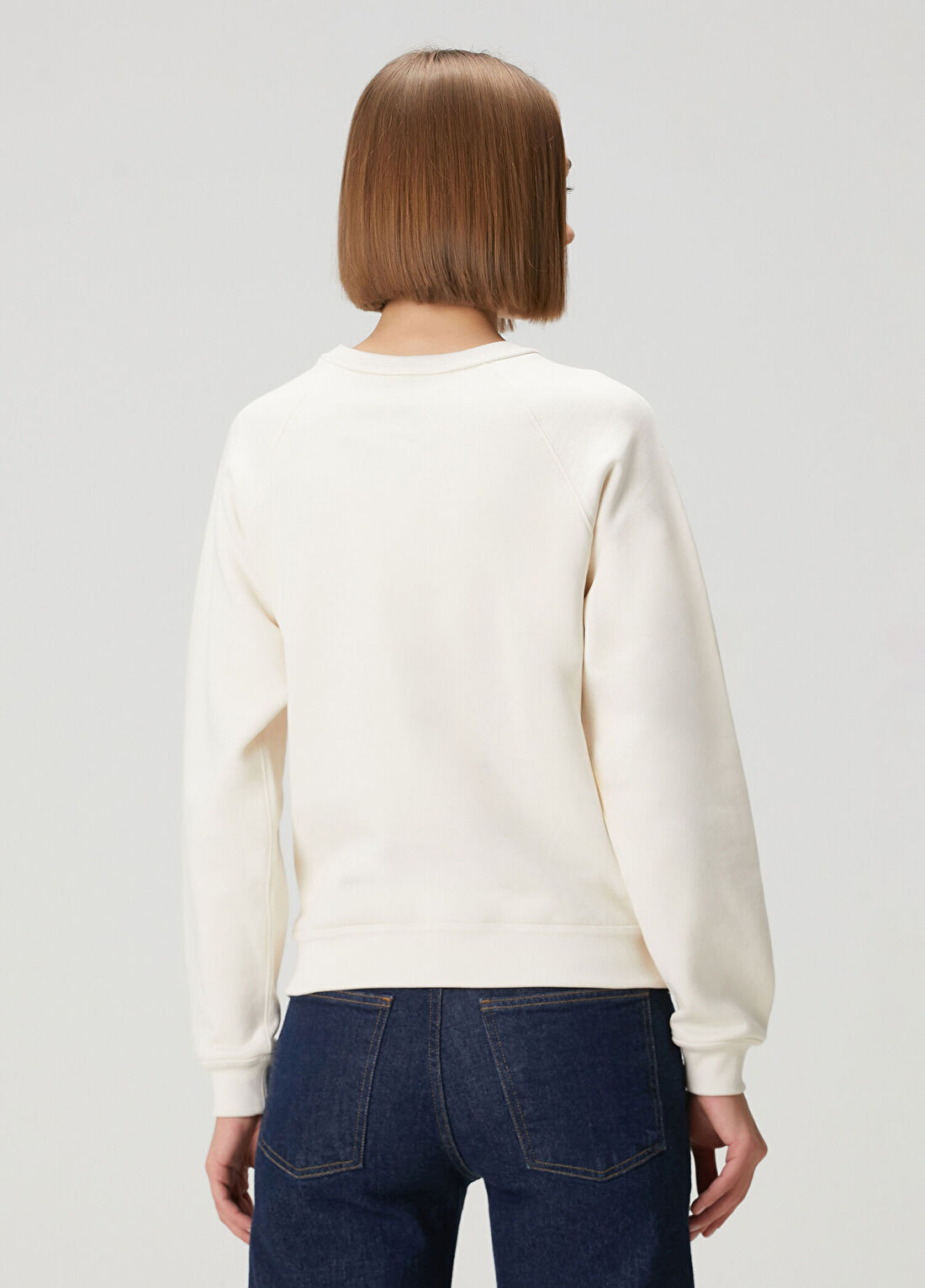 Kenzo Boke Heart Ekru Sweatshirt görsel 4
