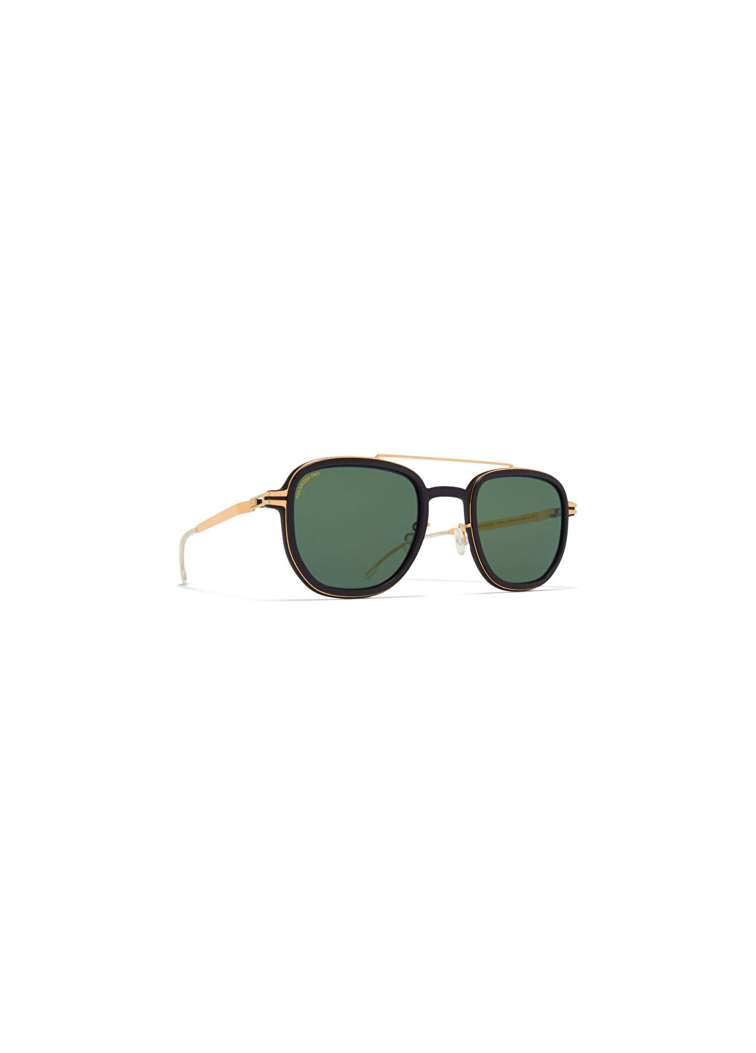 Mykita Mylon Alder 585 Pitch Black Glossy Gold Metal Unisex Güneş Gözlüğü görsel 2
