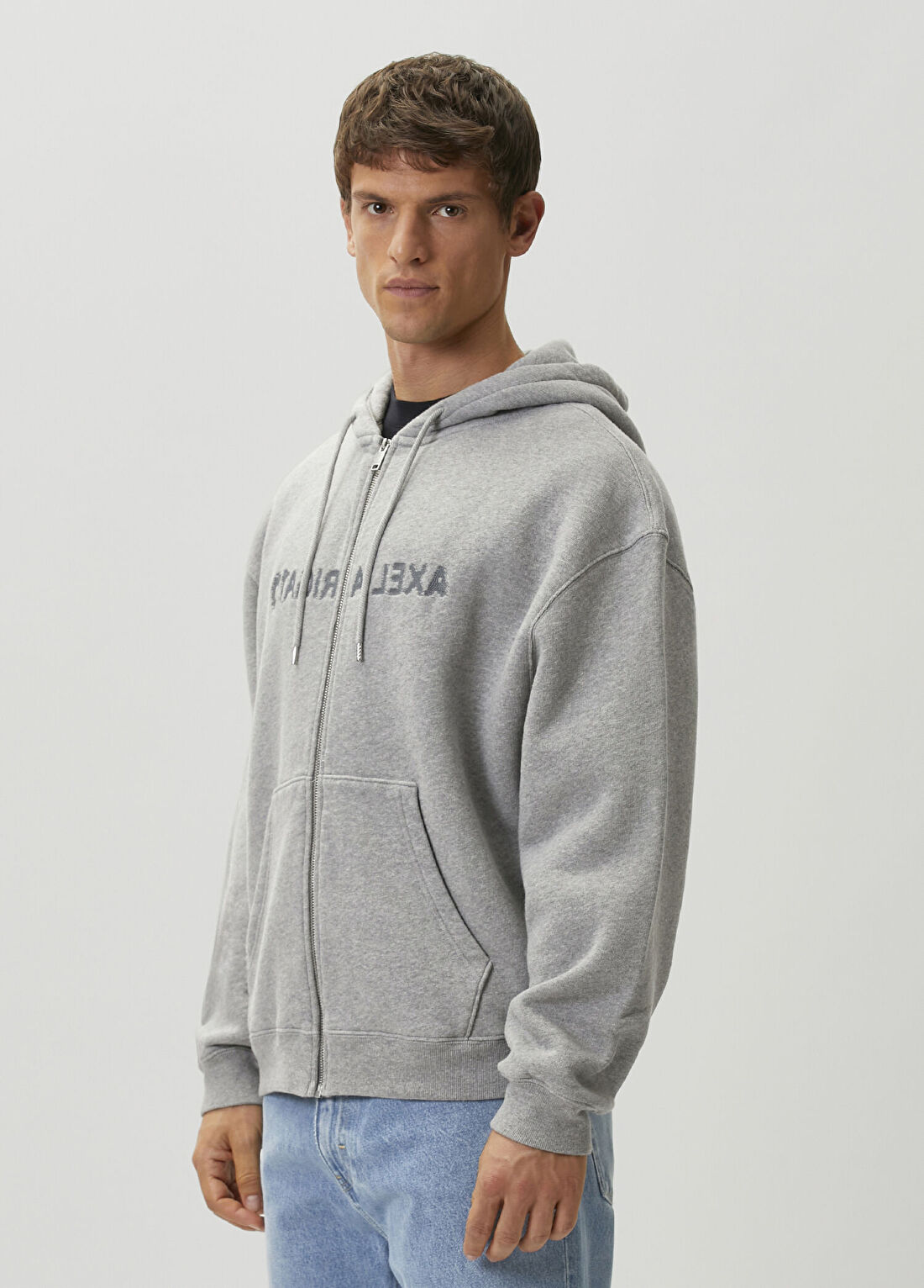 Axel Arigato Rhys Gri Kapüşonlu Oversized Sweatshirt görsel 3