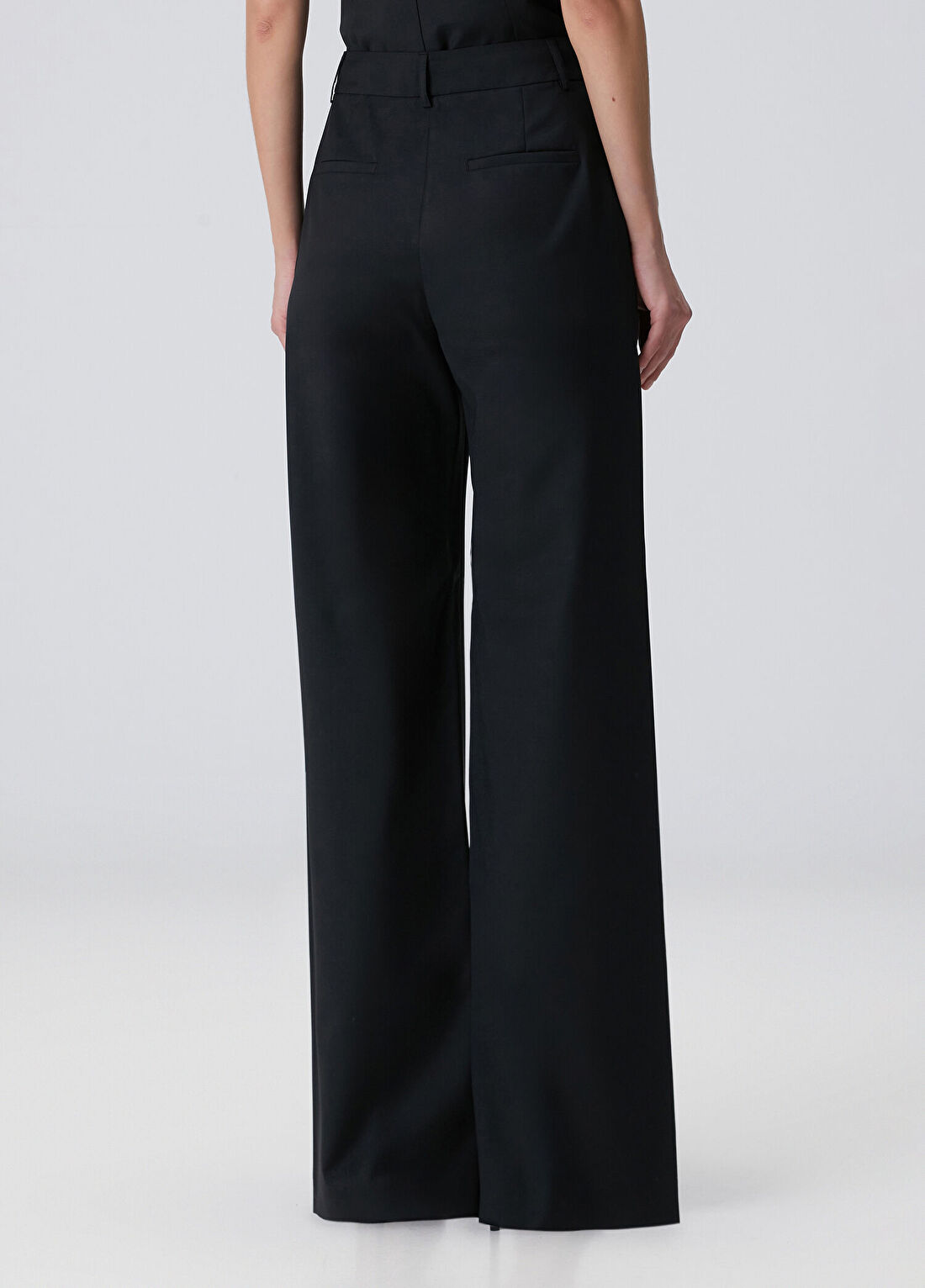 Beymen Collection Siyah Straight Leg Yün Pantolon görsel 4