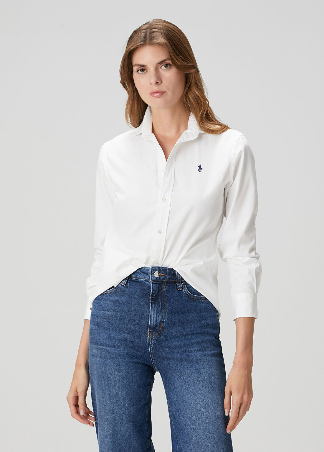 Polo Ralph Lauren Custom Fit Beyaz Gömlek görsel 3